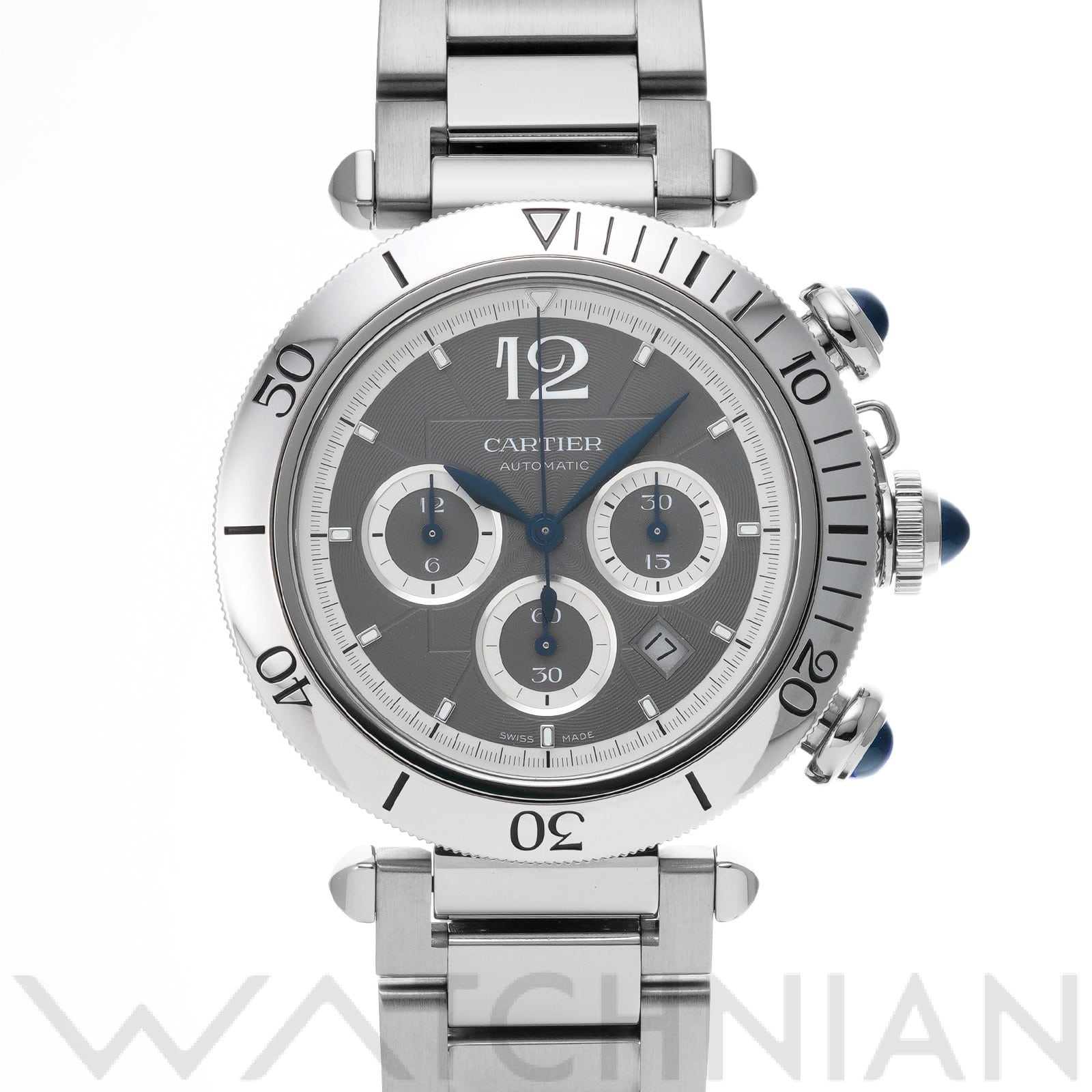 カルティエ / CARTIER パシャ ドゥ カルティエ クロノグラフ 41mm WSPA0027 ダークグレー メンズ 時計 【中古】【wristwatch】