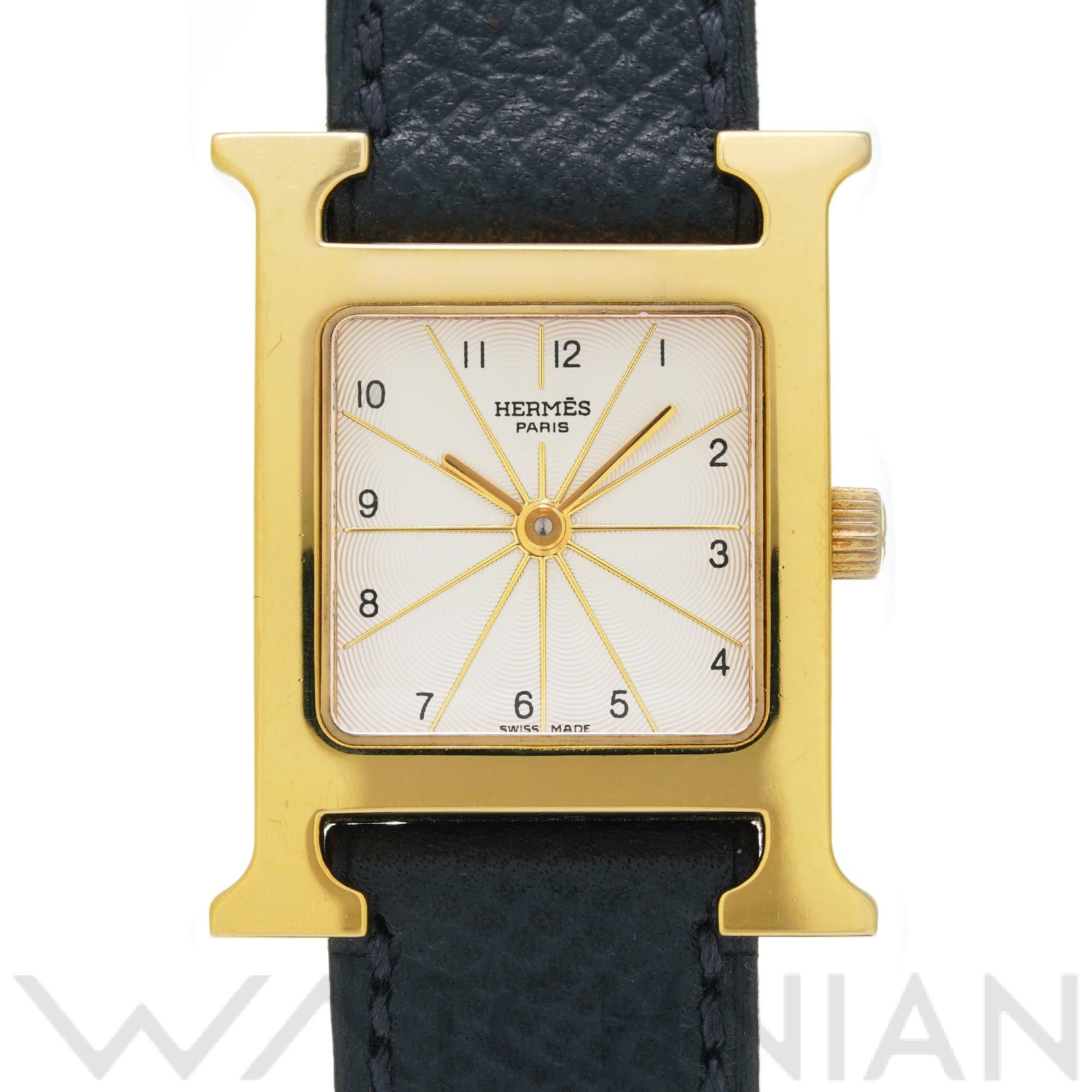 Hウォッチ HH1.201.261/HMA ホワイト エルメス HERMES レディース 【中古】