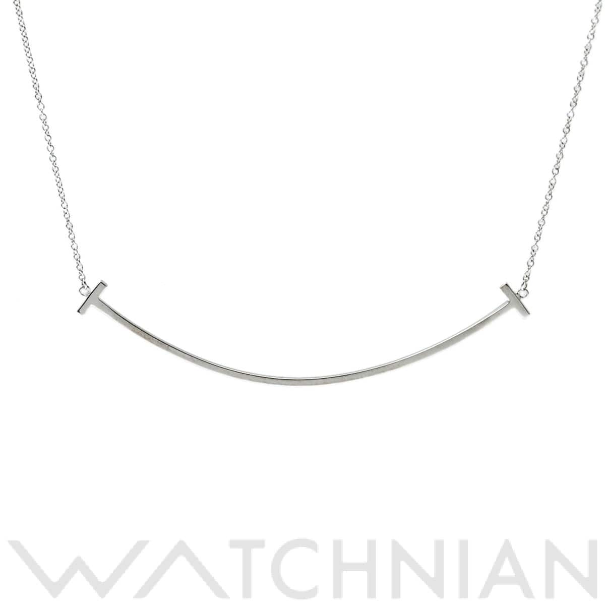 ティファニー Tスマイル ペンダント ラージ シルバー K18ホワイトゴールド WG レディース ジュエリー 【中古】【jewelry】