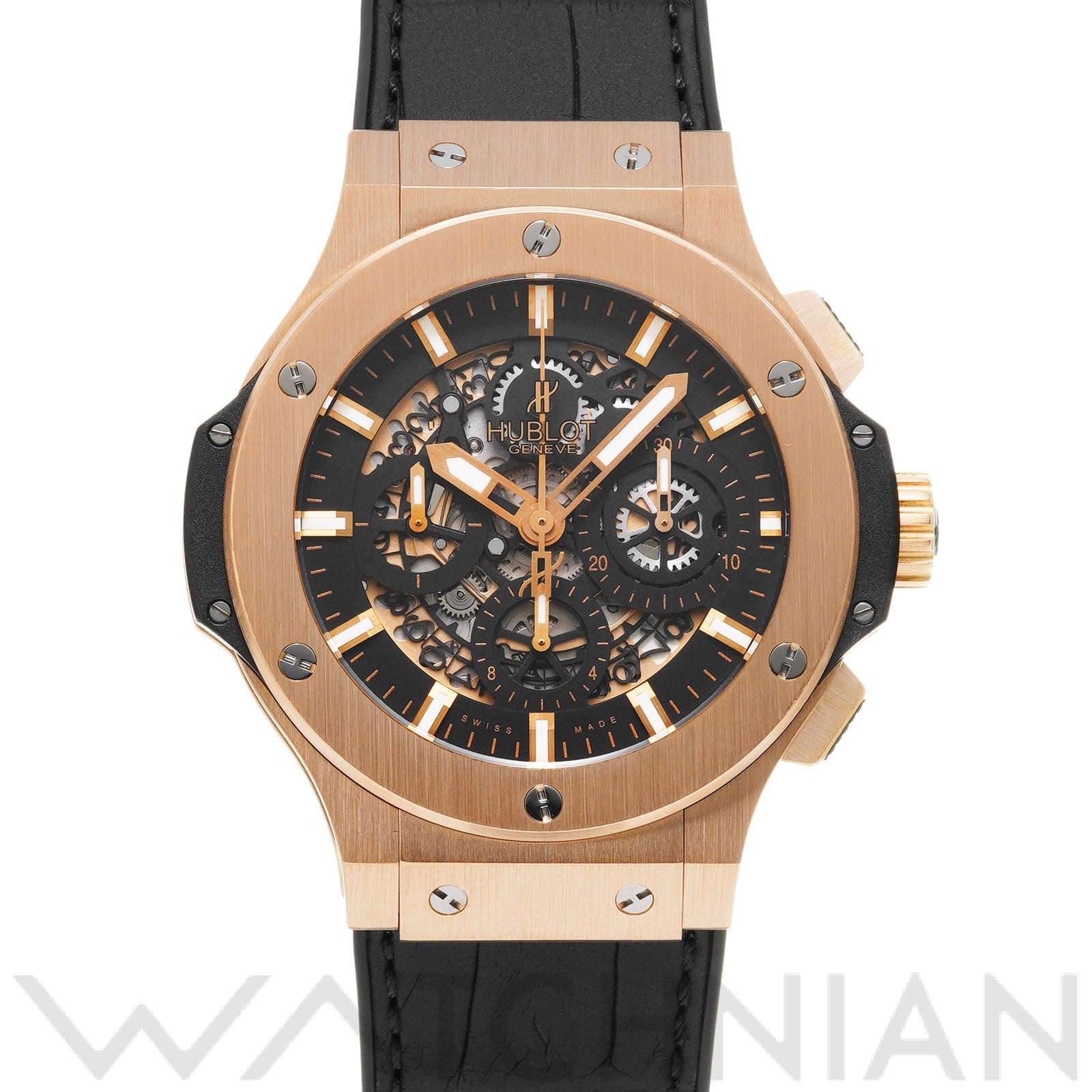 ビッグバン アエロバン キングゴールド 311.PX.1180.GR スケルトン ウブロ HUBLOT メンズ 【中古】