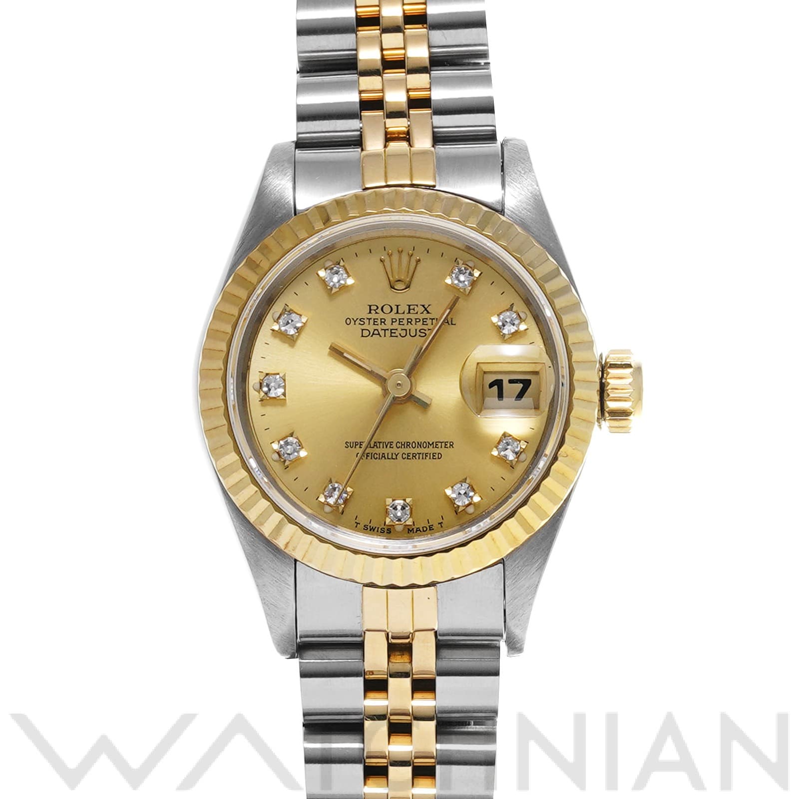 デイトジャスト 69173G E番(1990年頃製造) シャンパン/ダイヤモンド ロレックス ROLEX レディース 【中古】