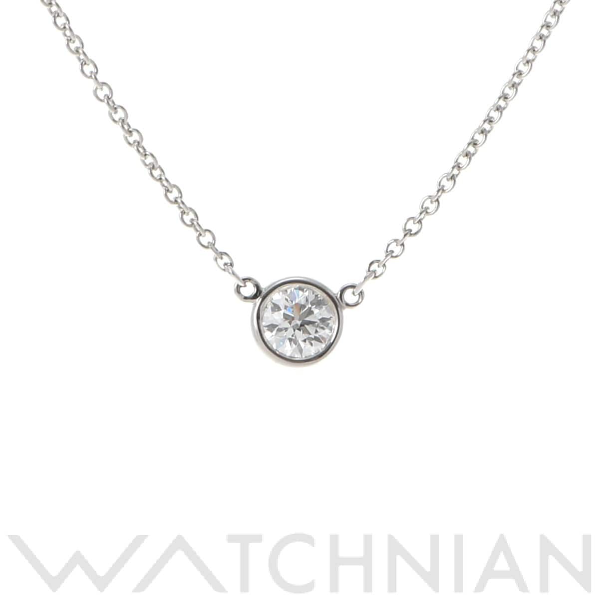 ティファニー バイザヤード ペンダント 1PD シルバー Pt950プラチナ/ダイヤモンド レディース ジュエリー 【中古】【jewelry】