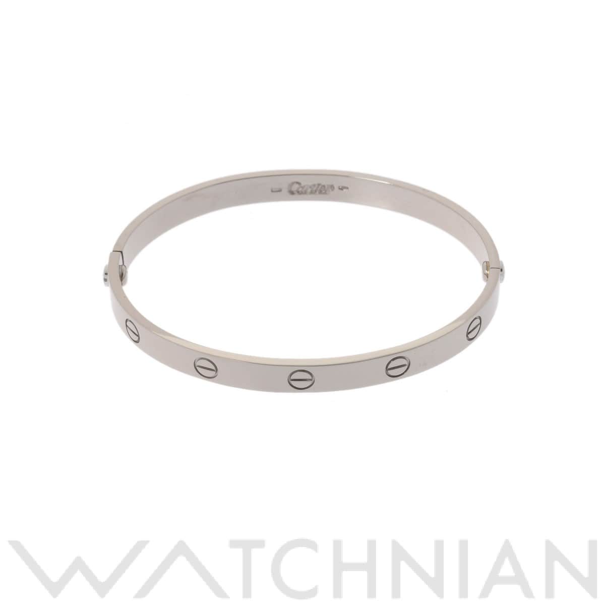カルティエ ラブブレスレット #19 シルバー K18ホワイトゴールド WG レディース ジュエリー 【中古】【jewelry】