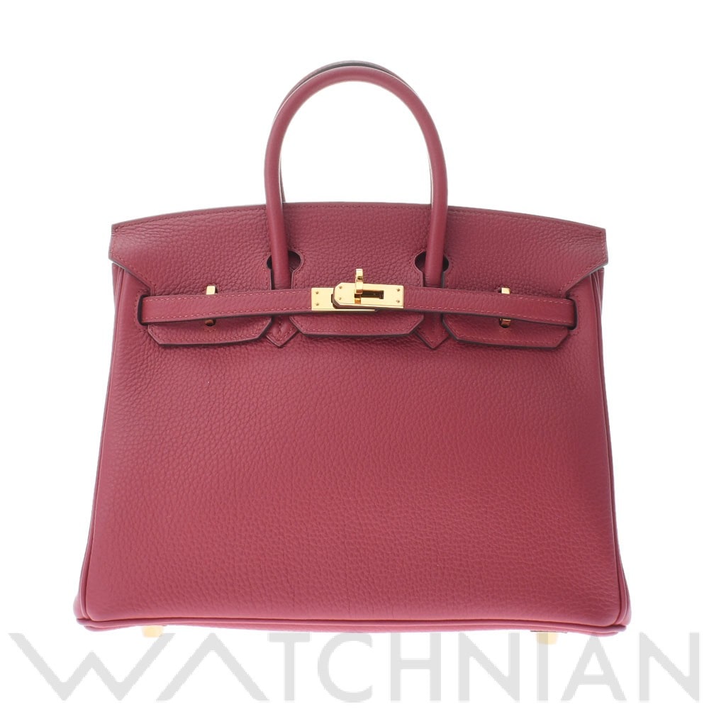 バーキン25 ルージュグレナ/ゴールド金具 トゴ HERMES エルメス レディース 【中古】