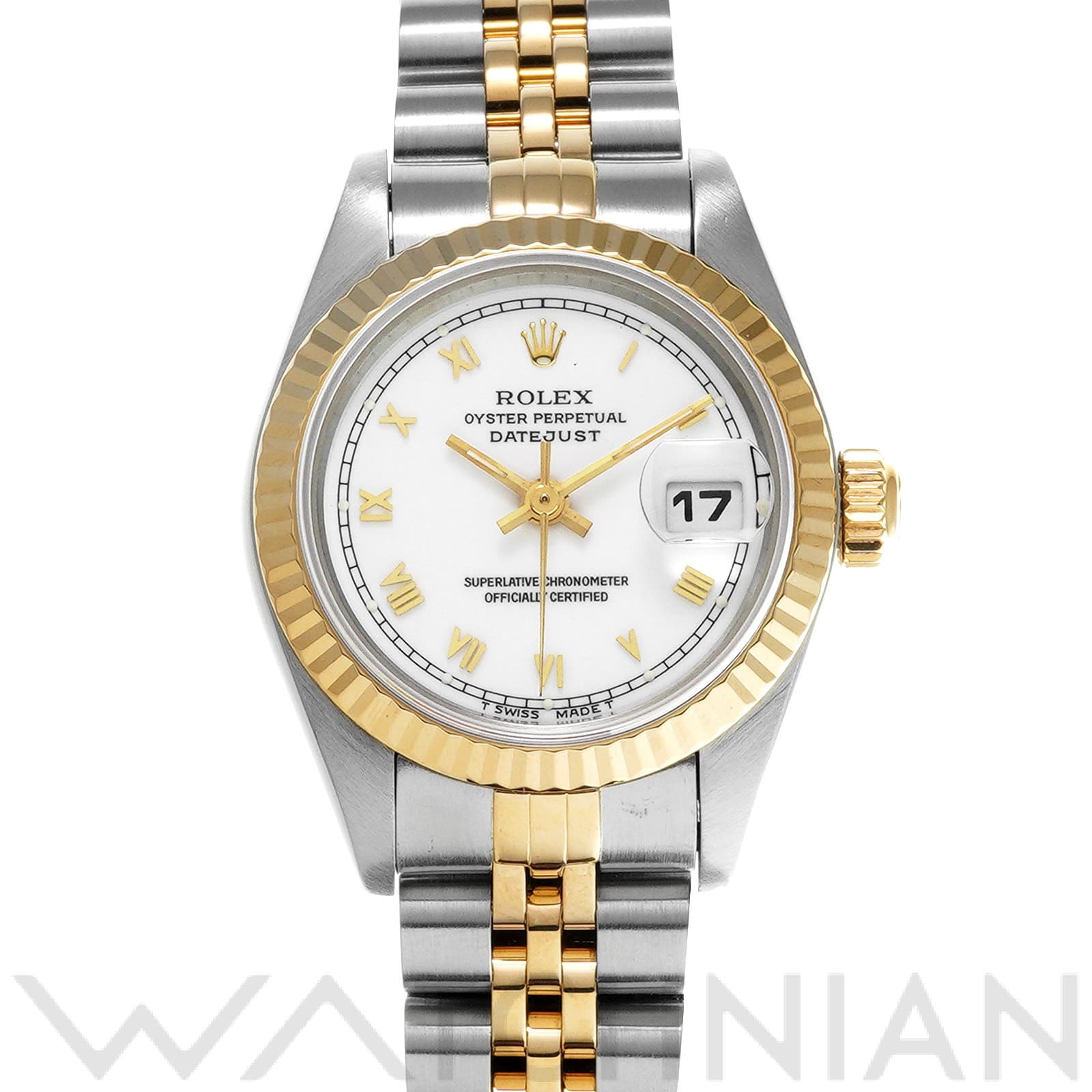 ロレックス デイトジャスト 69173 ホワイト レディース 時計 【中古】【wristwatch】