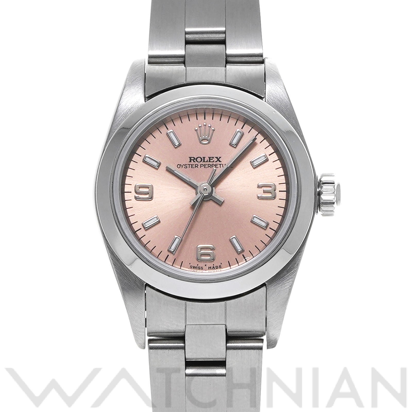 オイスターパーペチュアル 76080 A番(1999年頃製造) ピンク ロレックス ROLEX レディース 【中古】