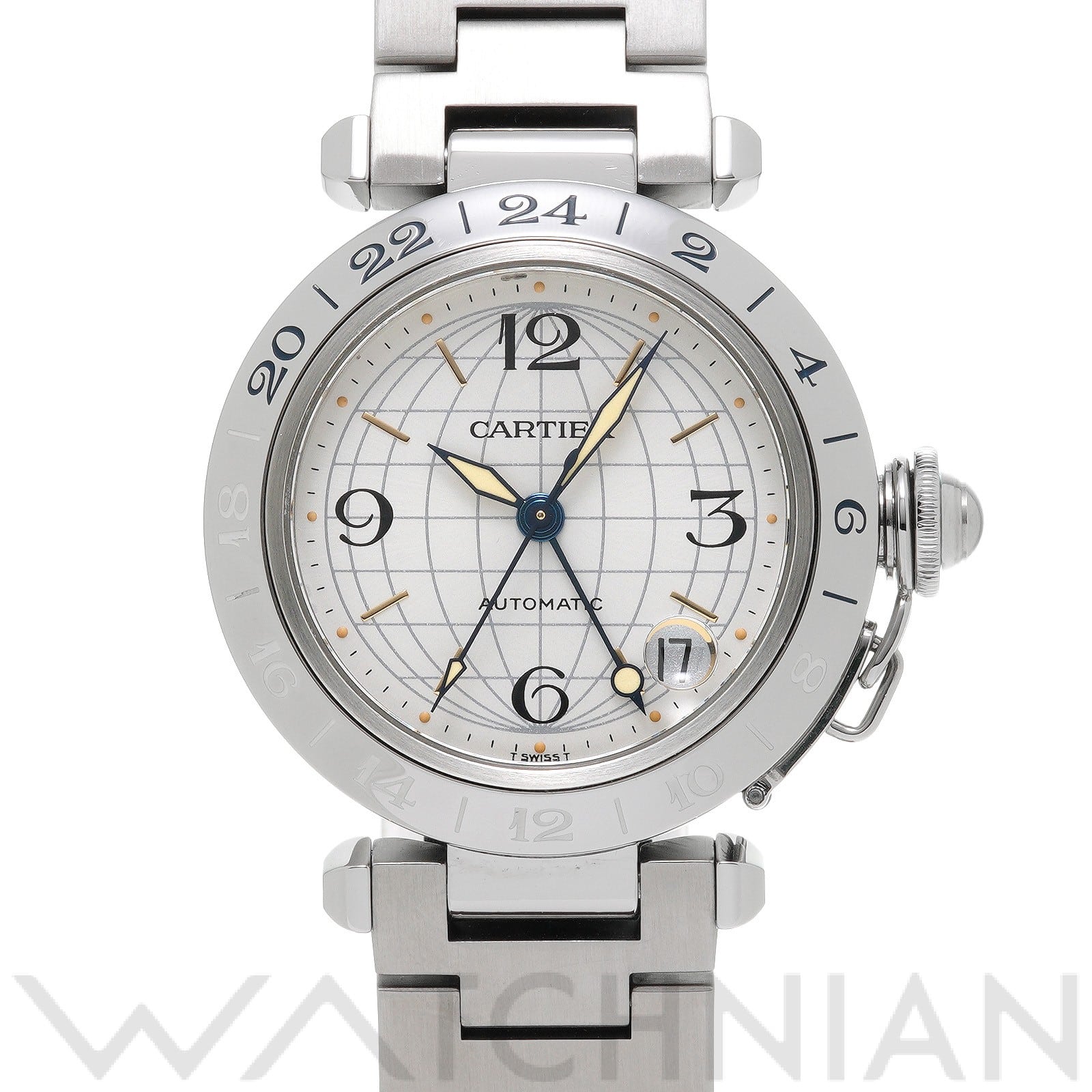 カルティエ / CARTIER パシャC メリディアン GMT W31029M7 シルバー ユニセックス 時計 【中古】【wristwatch】