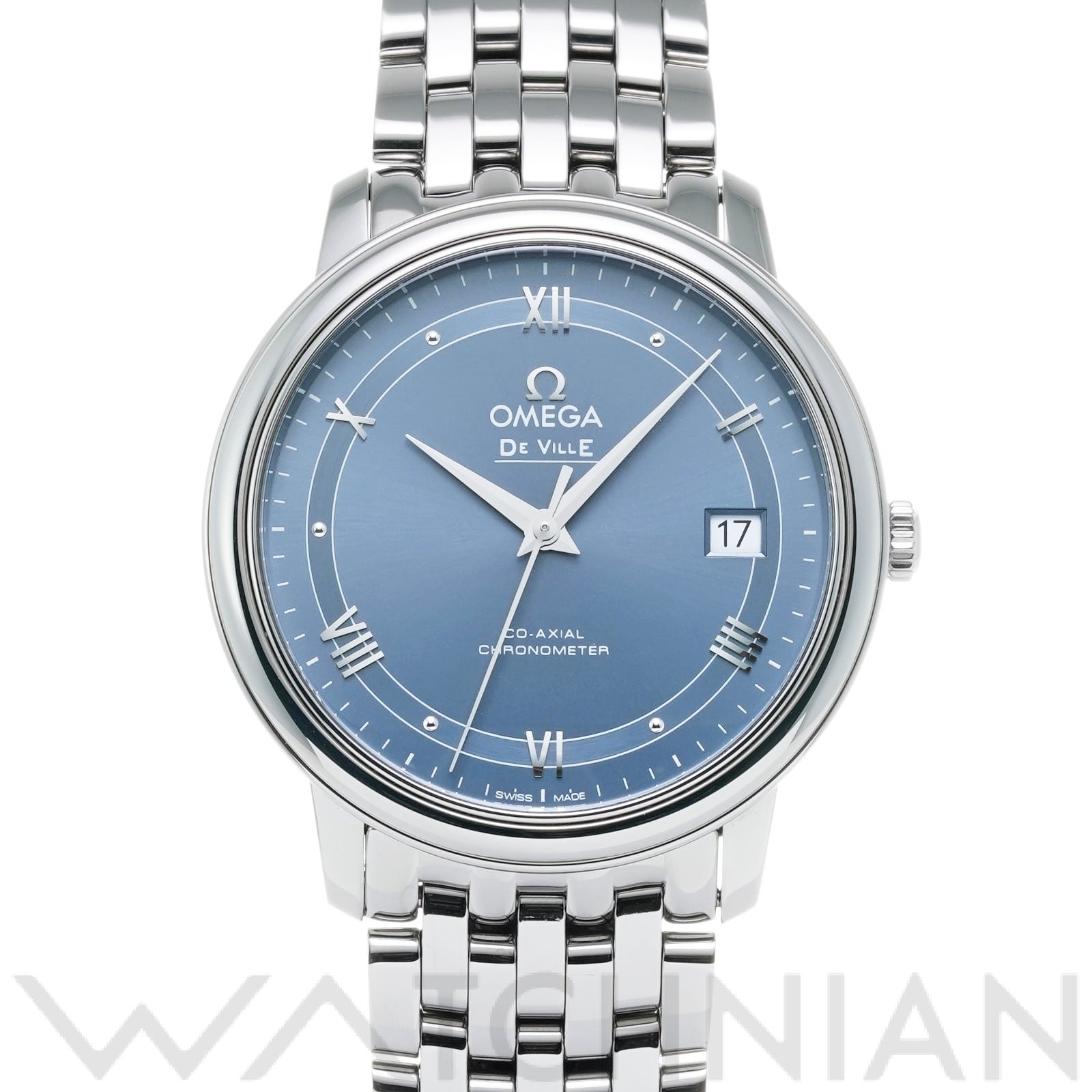 オメガ / OMEGA デ・ヴィル プレステージ コーアクシャル 424.10.37.20.03.002 ブルー メンズ 時計 【中古】【wristwatch】
