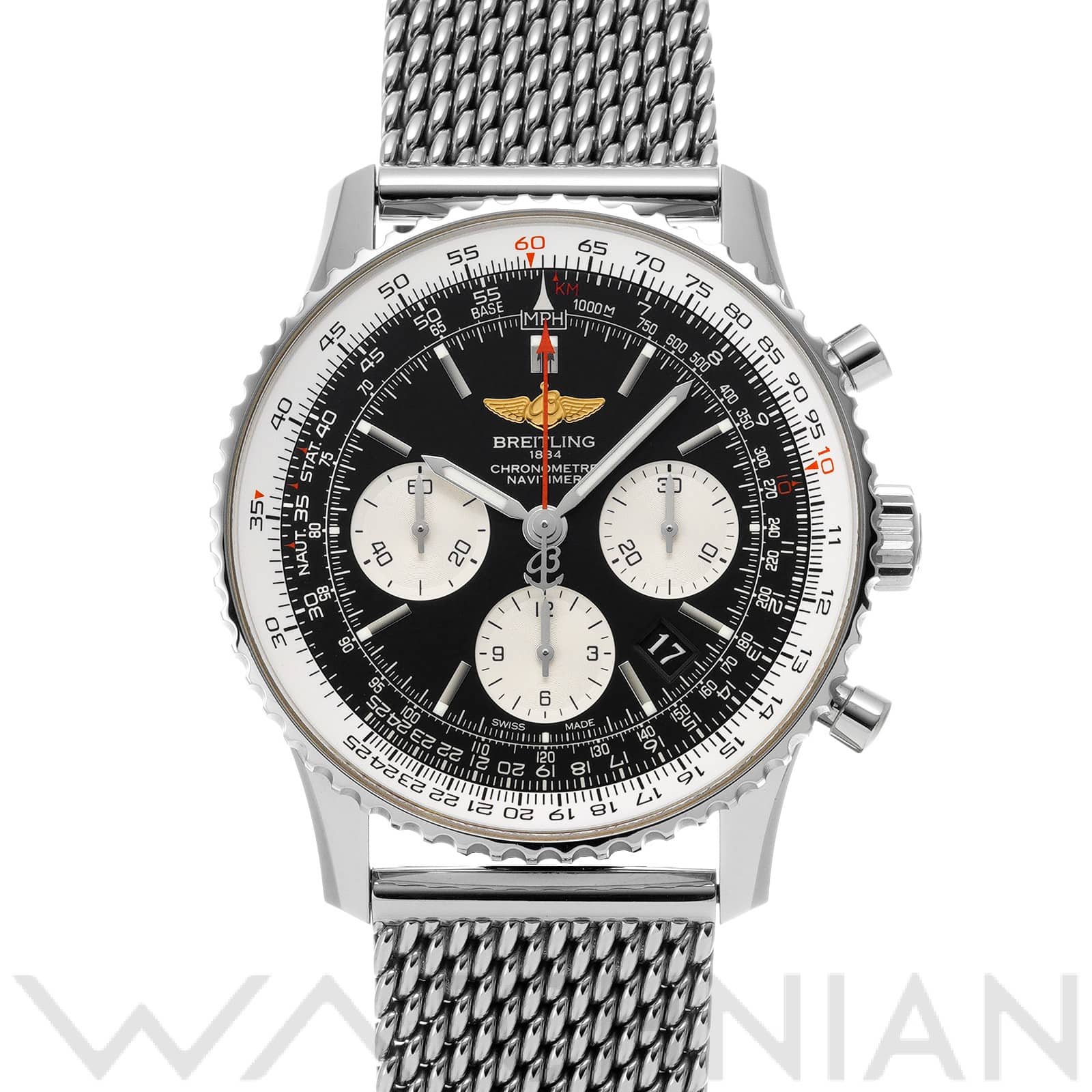 ブライトリング / BREITLING ナビタイマー 01 AB012012/BB01 ブラック/シルバー メンズ 時計 【中古】【wristwatch】