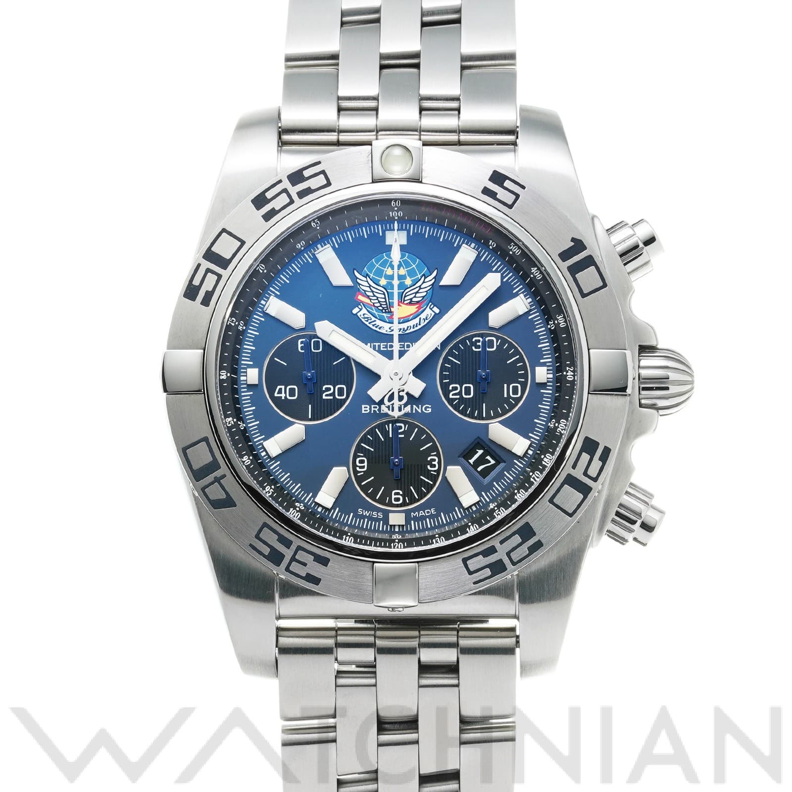 ブライトリング / BREITLING クロノマット 44 ブルーインパルス A013CBIPS ブルー/ブラック メンズ 時計 【中古】【wristwatch】