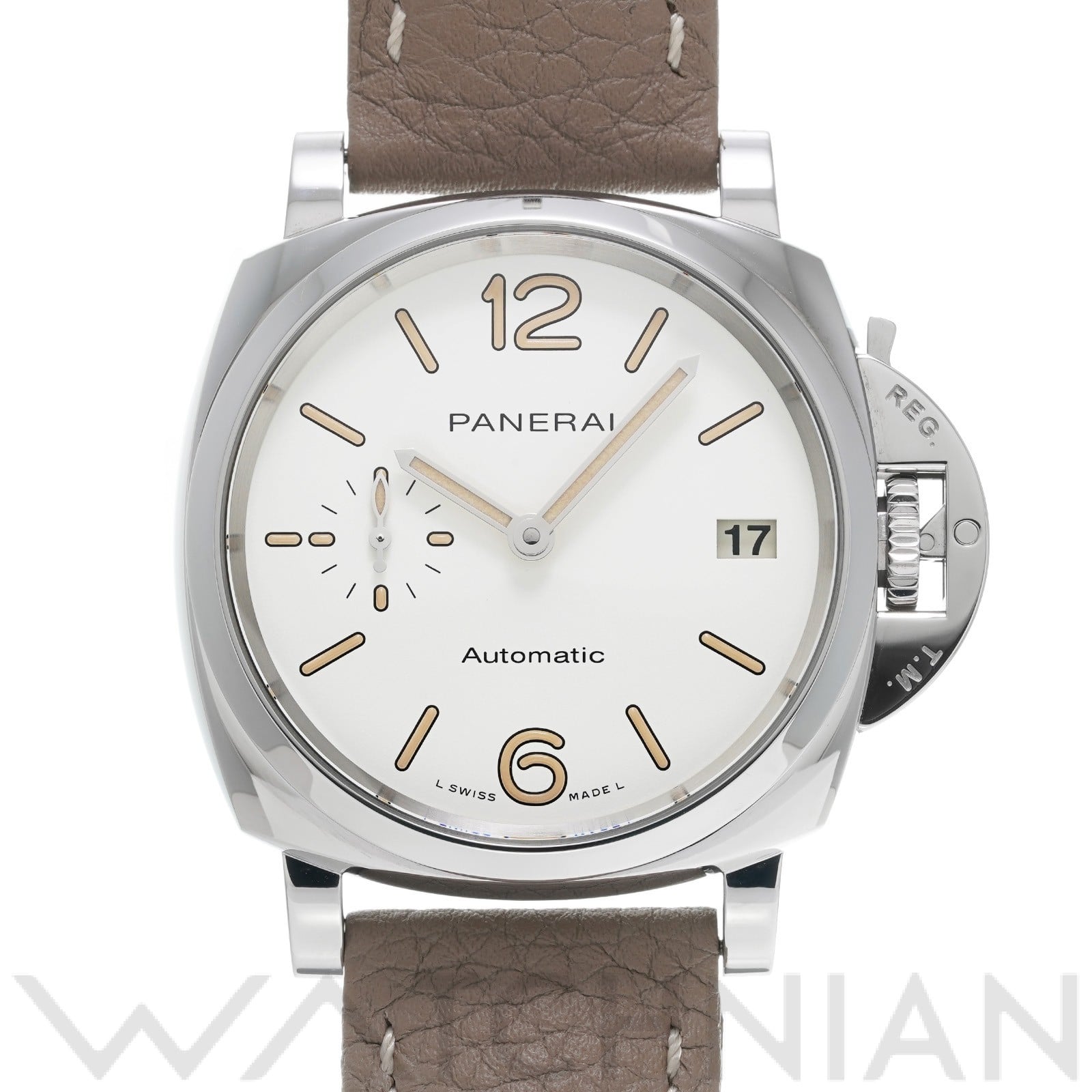 ルミノール ドゥエ PAM01043 W番(2020年製造) ホワイト パネライ OFFICINE PANERAI メンズ 【中古】