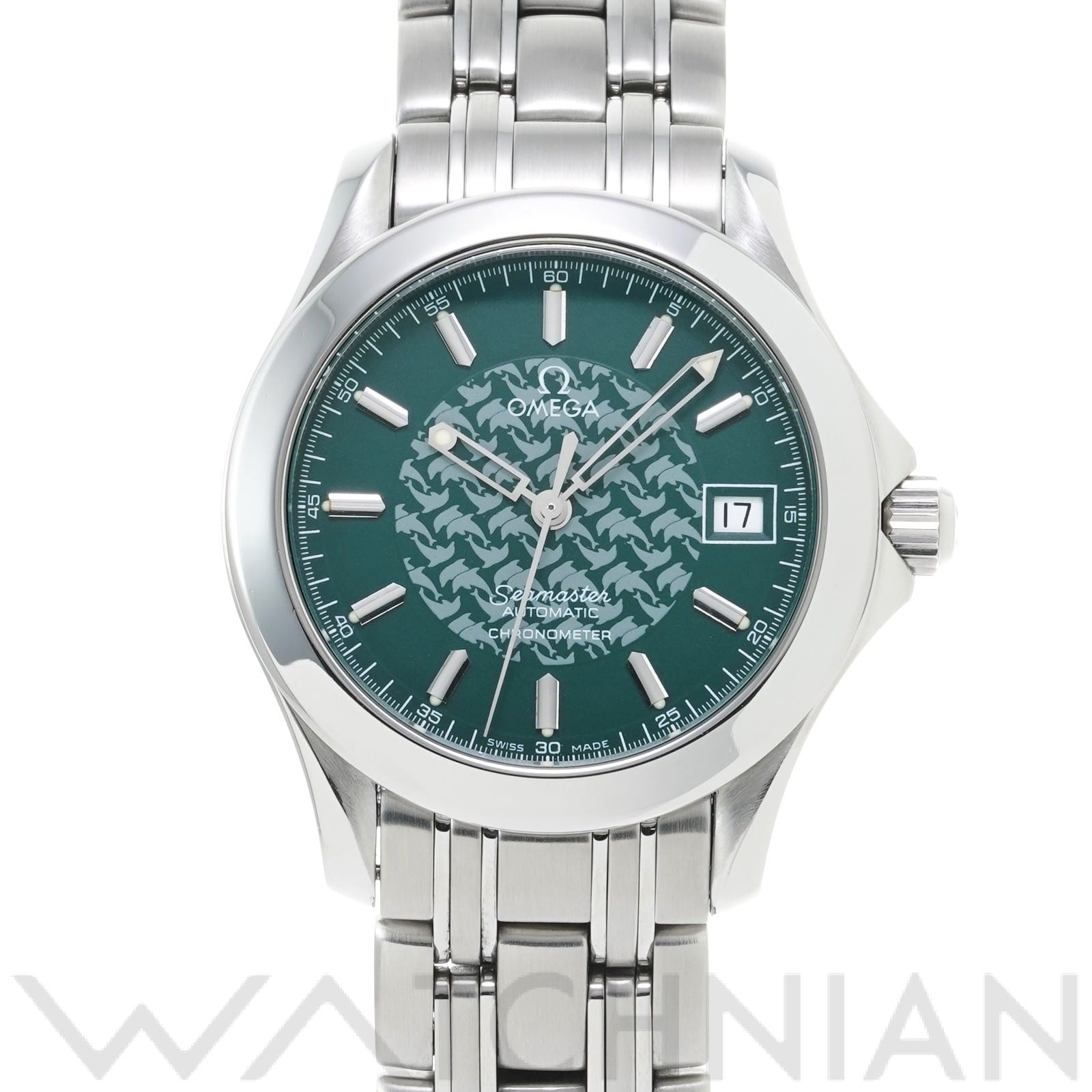 オメガ / OMEGA シーマスター 120 ジャックマイヨール 1998 2506.70 グリーン メンズ 時計 【中古】【wristwatch】