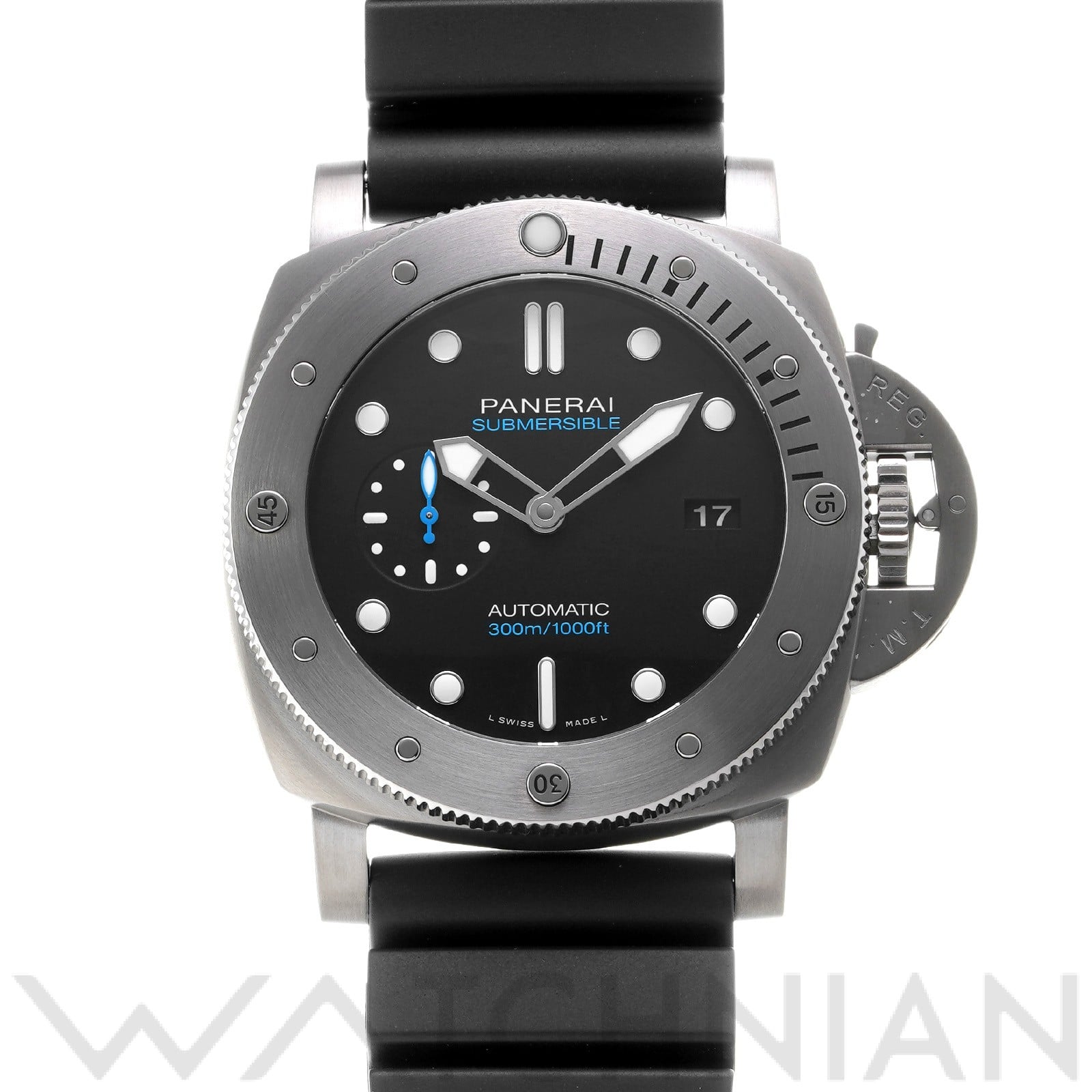 ルミノール 1950 サブマーシブル 3デイズ チタニオ PAM01305 V番(2019年製造) ブラック パネライ PANERAI メンズ 【中古】