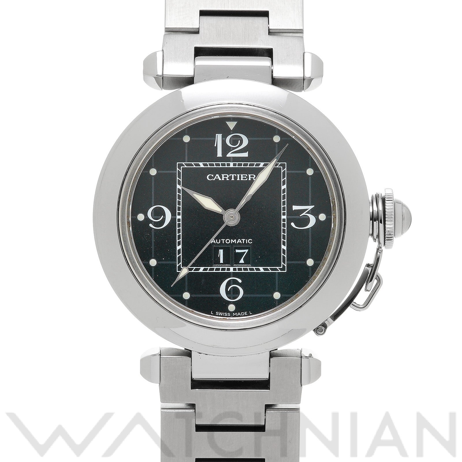 カルティエ / CARTIER パシャC ビッグデイト W31053M7 ブラック ユニセックス 時計 【中古】【wristwatch】