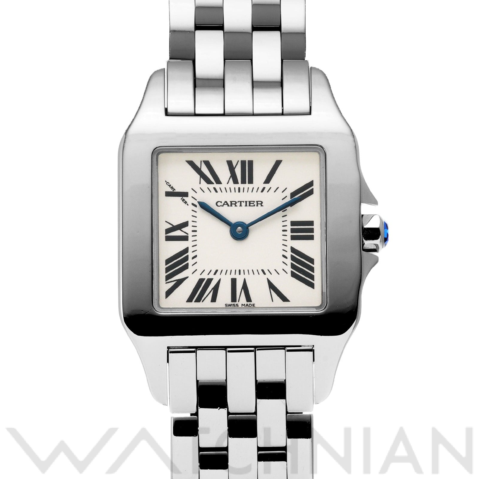 カルティエ / CARTIER サントス ドゥモワゼル LM W25065Z5 シルバー ユニセックス 時計 【中古】【wristwatch】