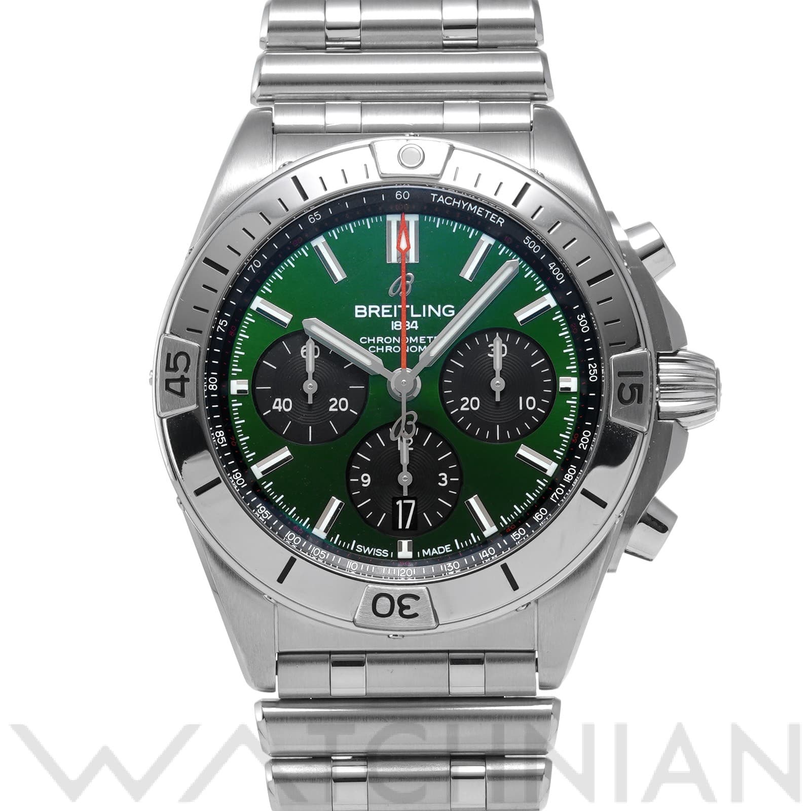 ブライトリング / BREITLING クロノマット B01 42 ベントレー AB01343A1L1A1 グリーン/ブラック メンズ 時計 【中古】【wristwatch】