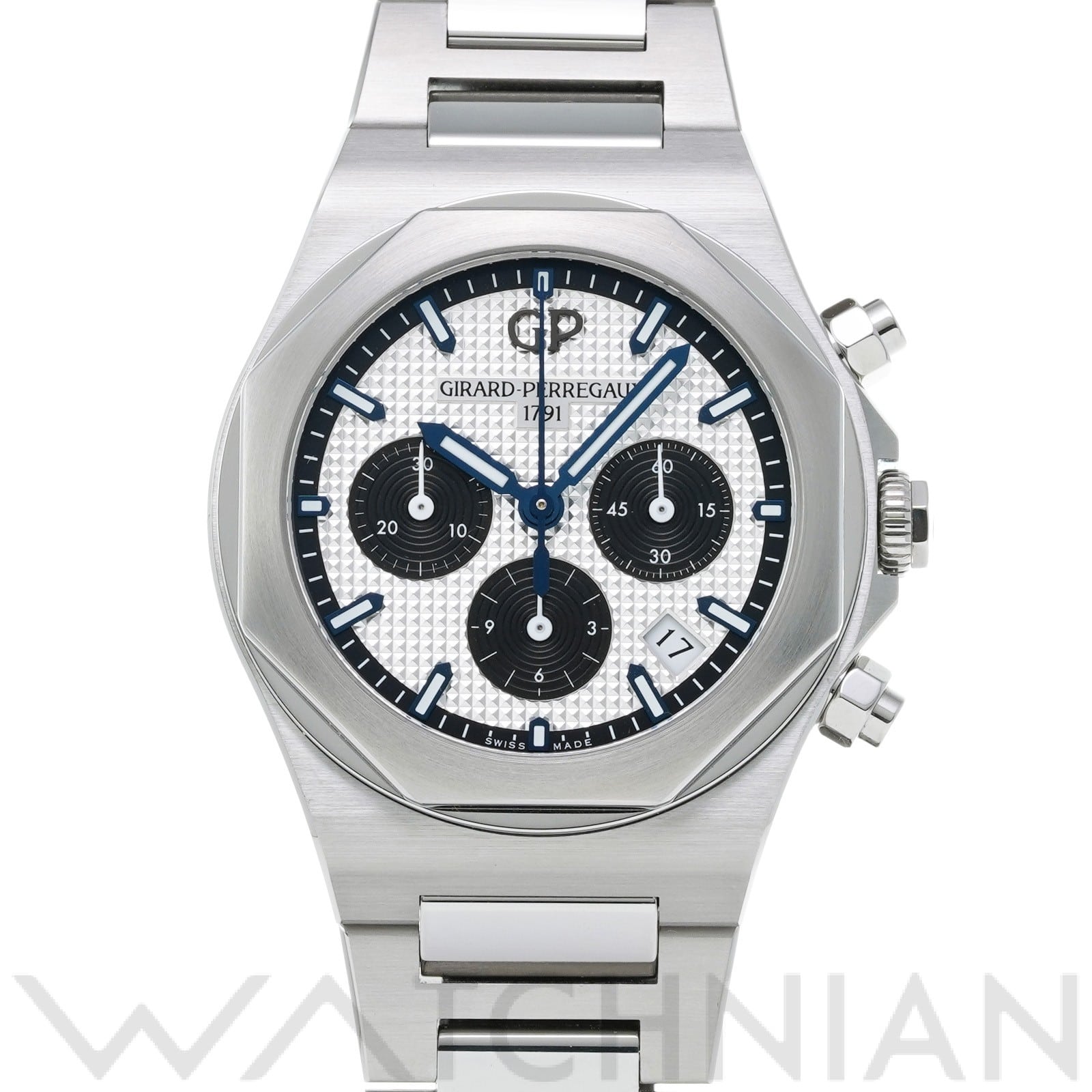 ジラール ペルゴ / GIRARD-PERREGAUX ロレアート クロノグラフ 38MM 81040-11-131-11A シルバー/ブラック メンズ 時計 【中古】【wristwatch】