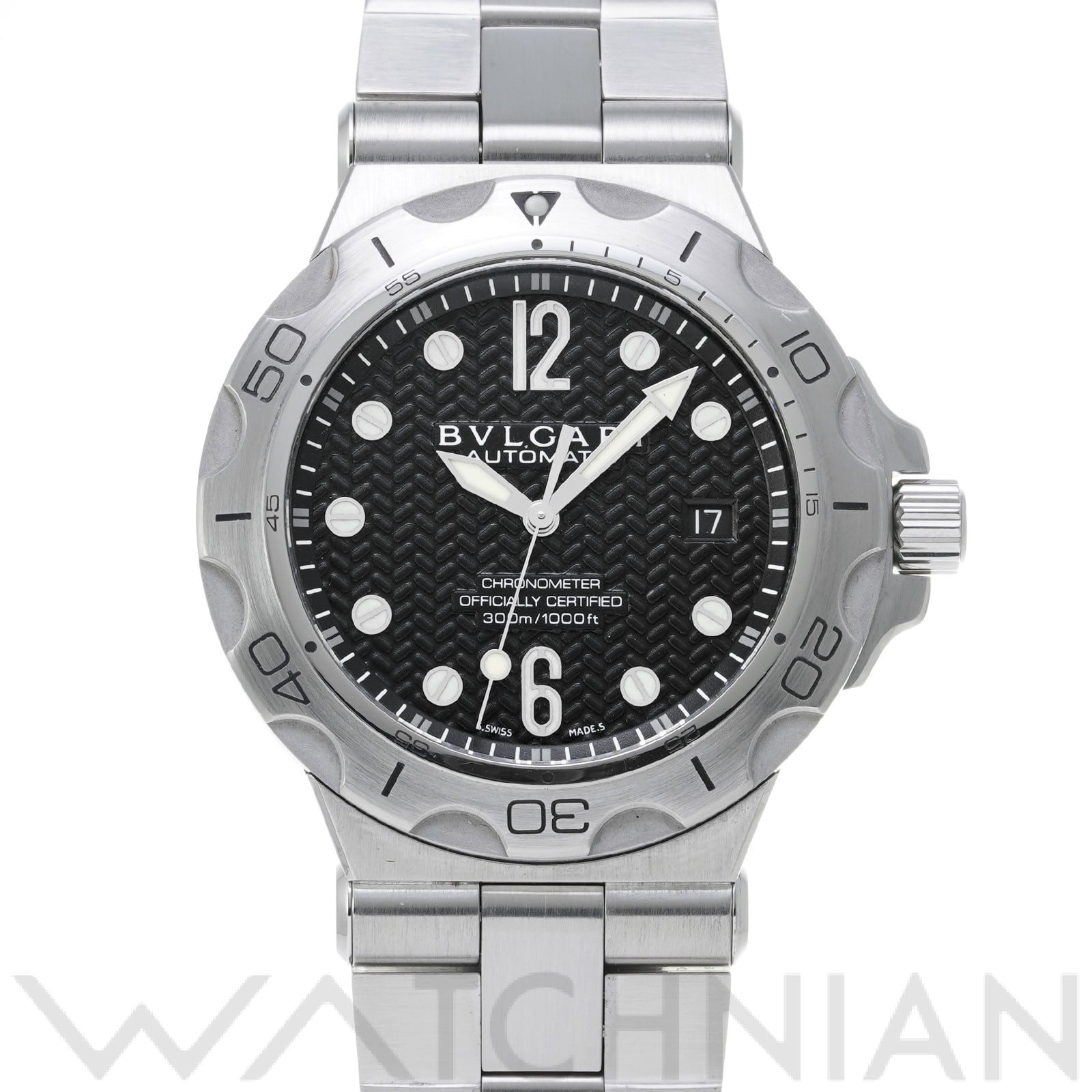 ブルガリ / BVLGARI ディアゴノ プロフェッショナル スクーバ アクア DP42BSSDSD ブラック メンズ 時計 【中古】【wristwatch】