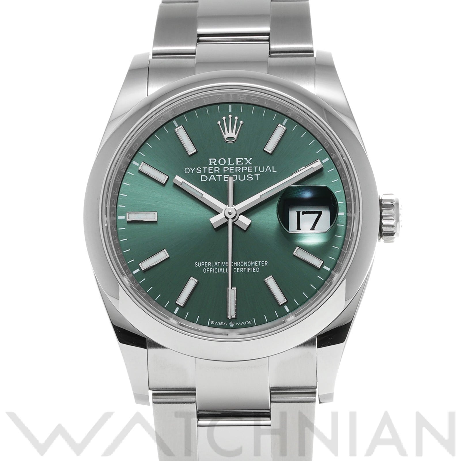 ロレックス デイトジャスト 36 126200 ミントグリーン メンズ 時計 【中古】【wristwatch】