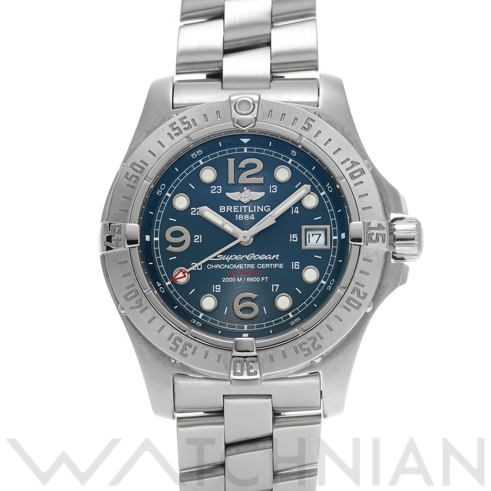 ブライトリング / BREITLING スーパーオーシャン スチールフィッシュ A17390 ブルー メンズ 時計 【中古】【wristwatch】