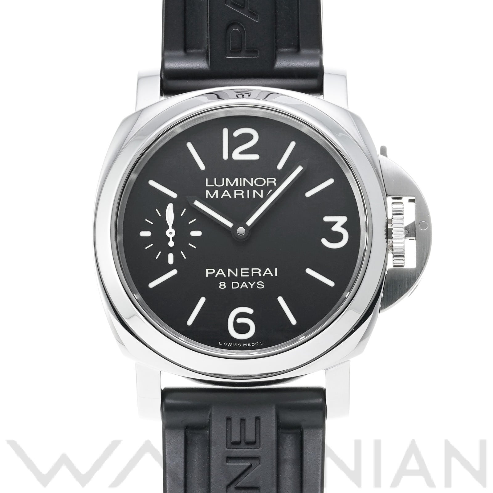 ルミノールマリーナ 8デイズ PAM00510 T番(2017年製造) ブラック パネライ OFFICINE PANERAI メンズ 【中古】