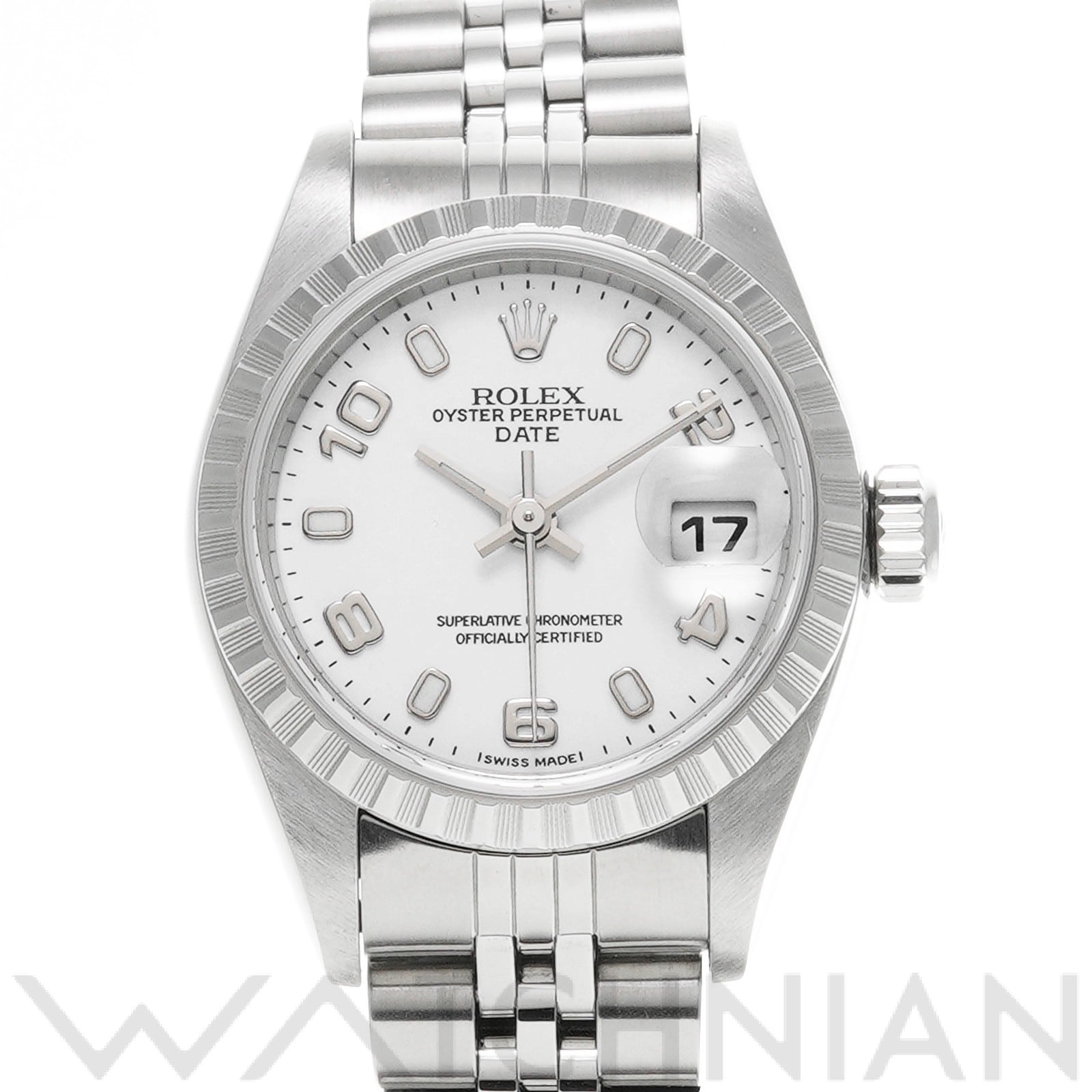 オイスターパーペチュアル デイト 79240 P番(2000年頃製造) ホワイト ロレックス ROLEX レディース 【中古】