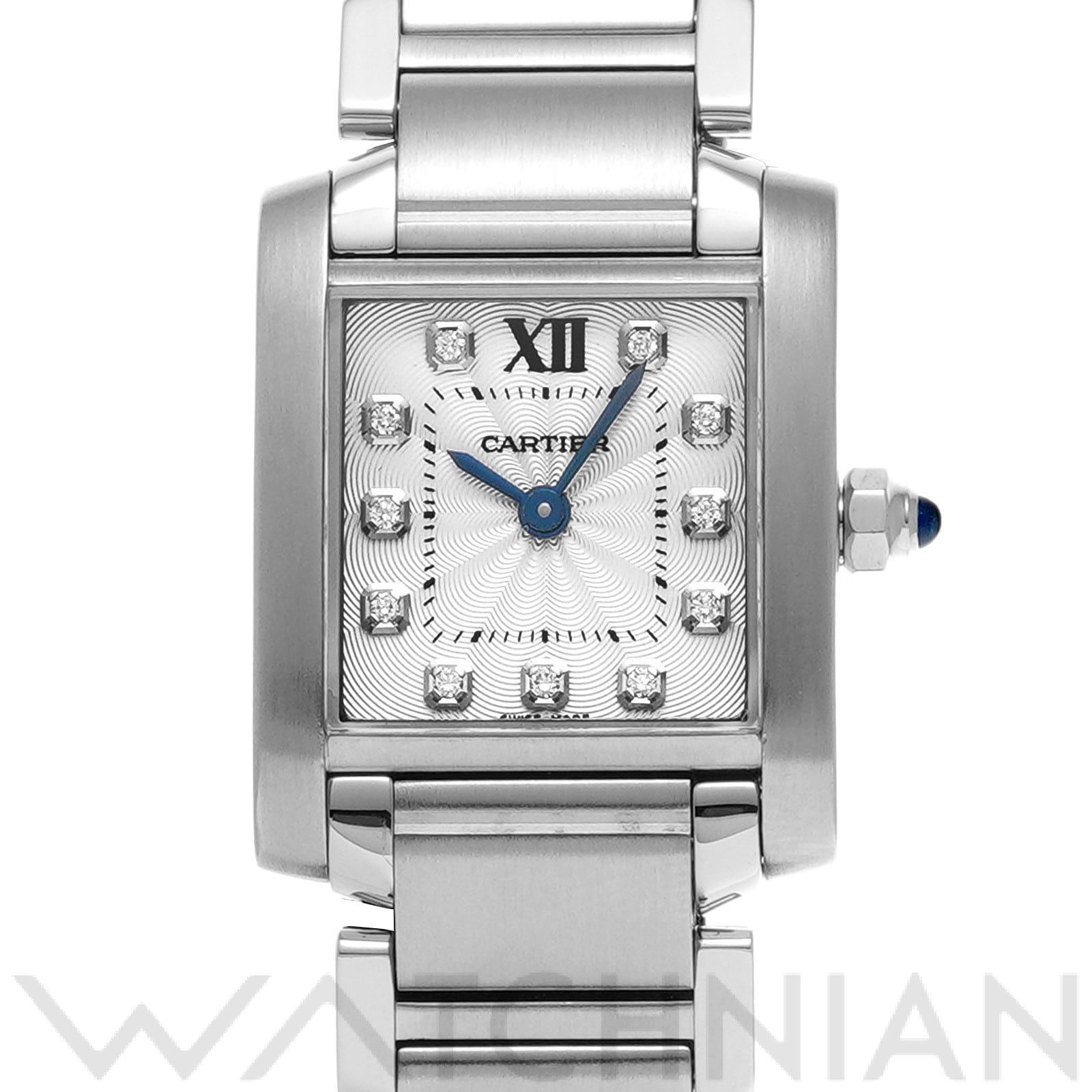 カルティエ / CARTIER タンク フランセーズ SM WE110006 シルバー/ダイヤモンド レディース 時計 【中古】【wristwatch】