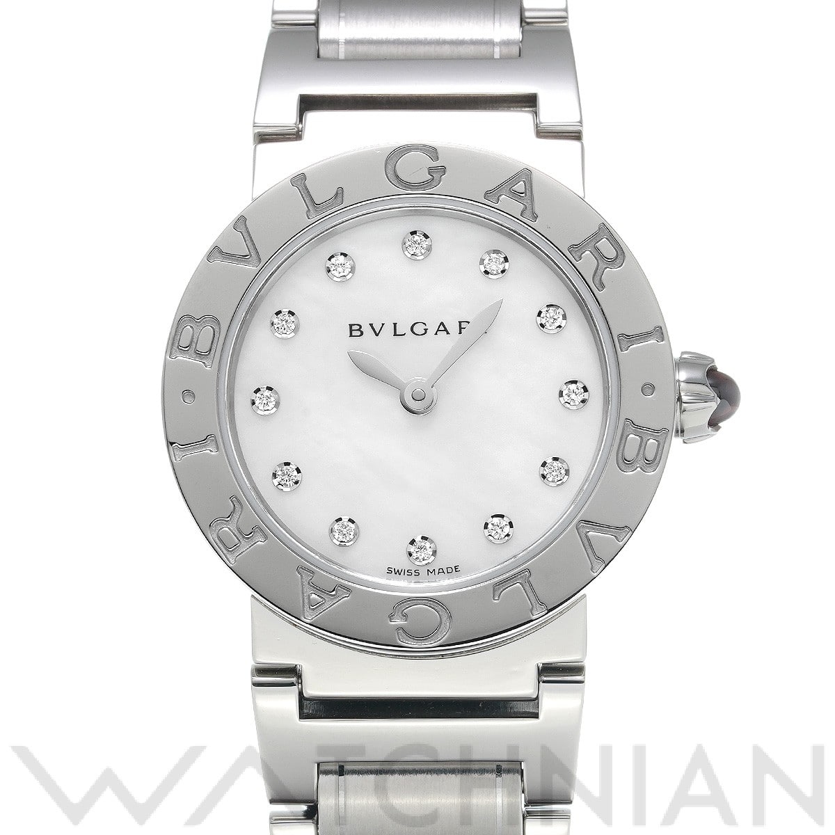 ブルガリ / BVLGARI ブルガリブルガリ BBL26S ホワイトシェル/ダイヤモンド レディース 時計 【中古】【wristwatch】