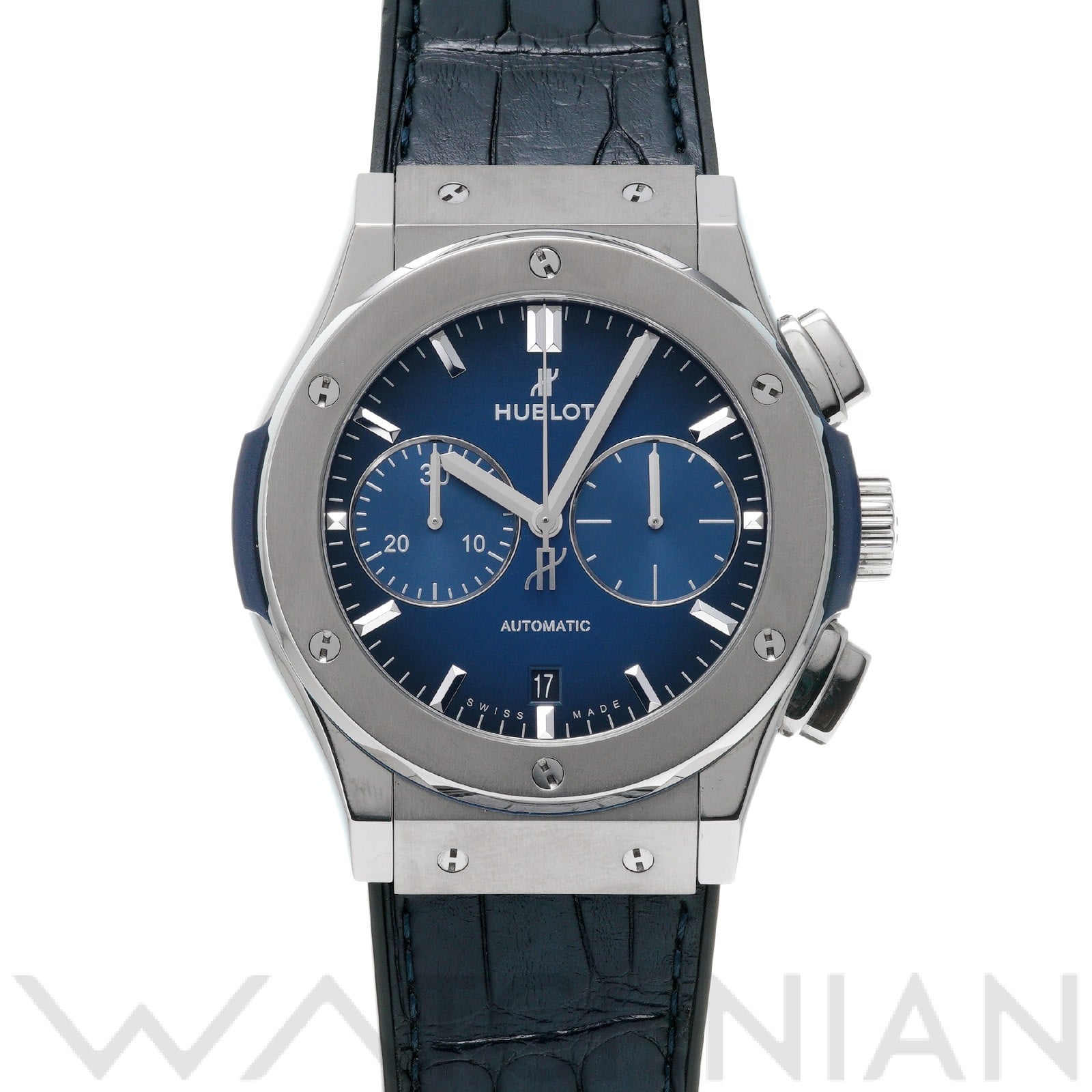 ウブロ / HUBLOT クラシックフュージョン チタニウム クロノグラフ ディープブルー 521.NX.6670.LR.JPN18 ブルー メンズ 時計 【中古】【wristwatch】