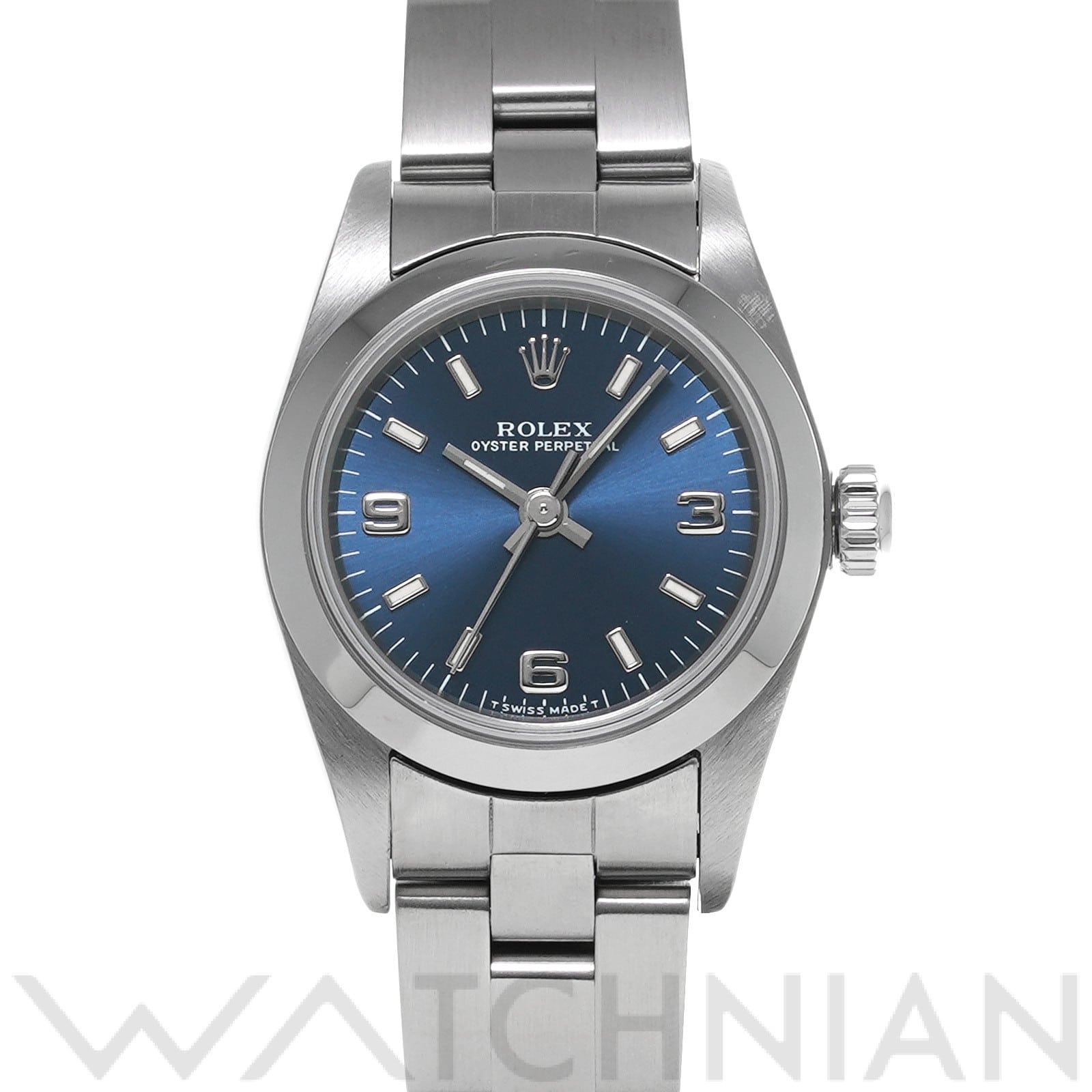 オイスターパーペチュアル 76080 A番(1999年頃製造) ブルー ロレックス ROLEX レディース 【中古】