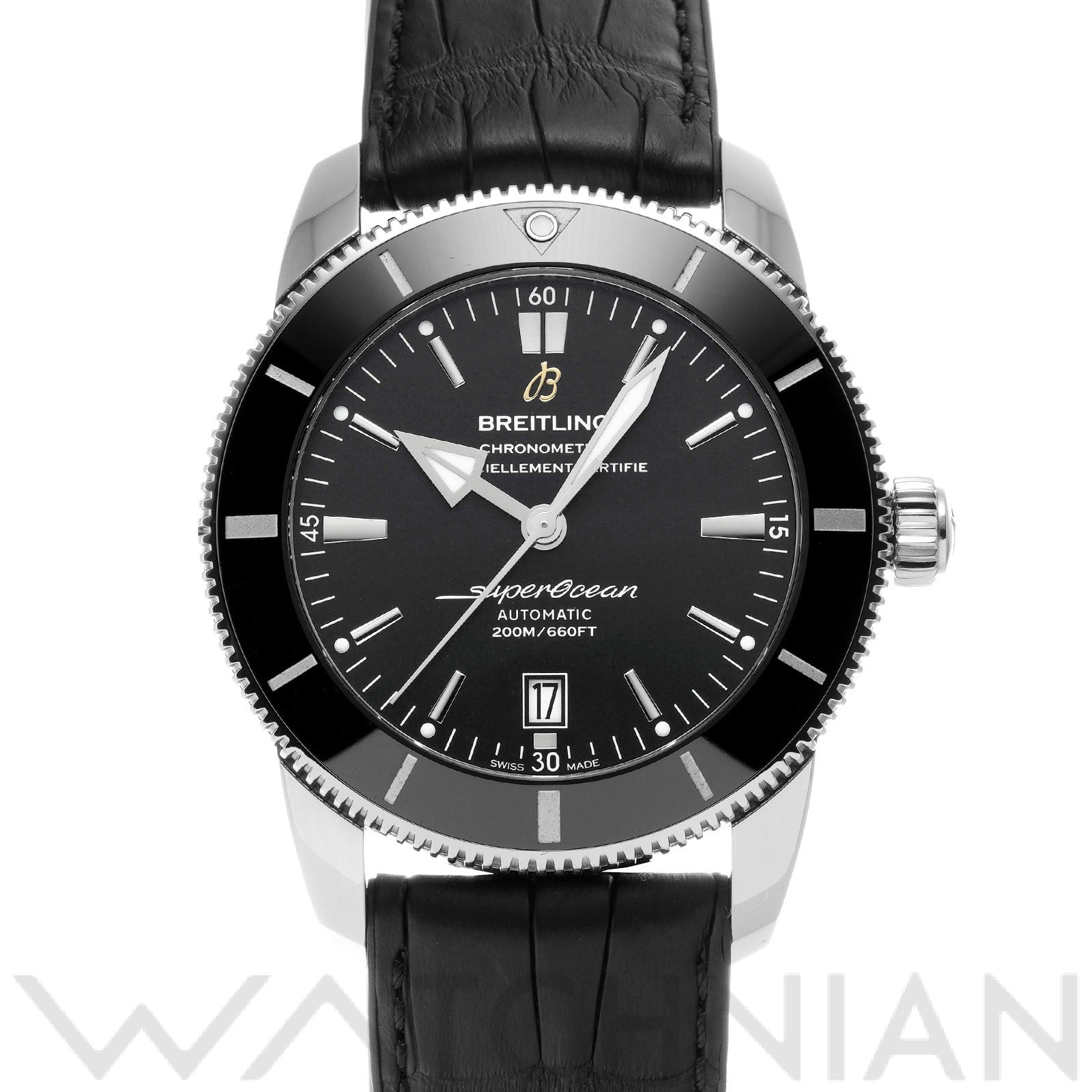 スーパーオーシャン ヘリテージ II B20 オートマチック 46 AB2020121B1S1 ブラック ブライトリング BREITLING メンズ 【中古】
