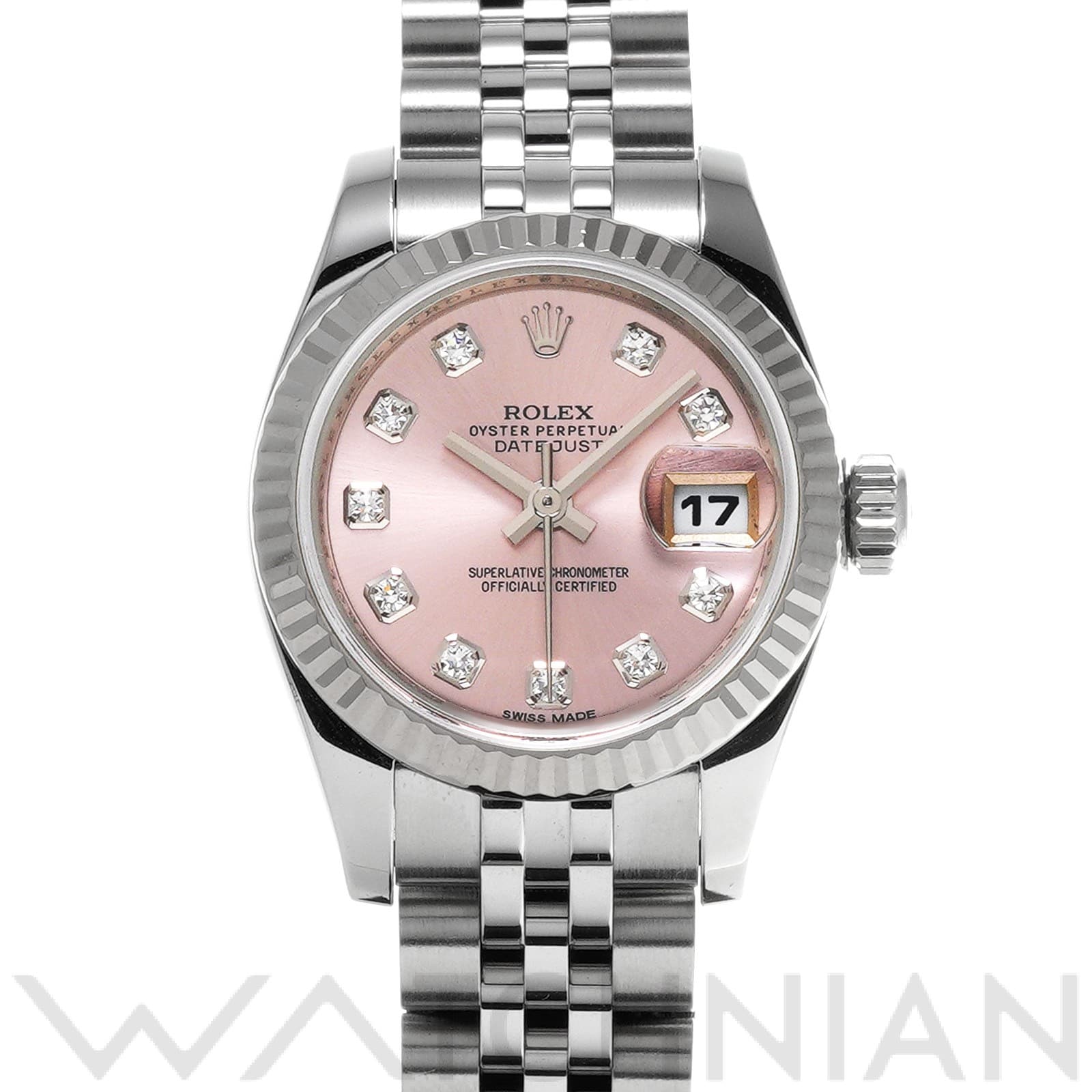 ロレックス レディ デイトジャスト 26 179174G ピンク/ダイヤモンド レディース 時計 【中古】【wristwatch】