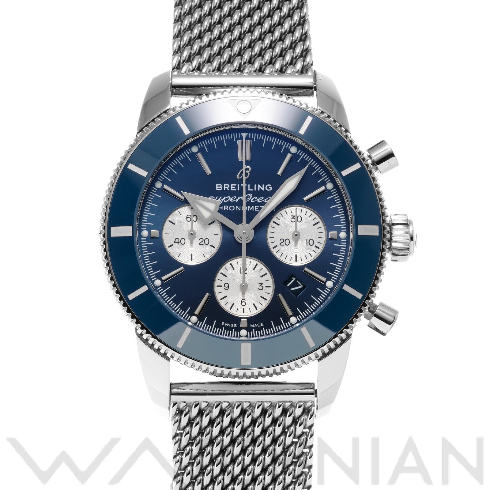 ブライトリング / BREITLING スーパーオーシャン ヘリテージ B01 クロノグラフ 44 AB0162161C1A1 ブルー/シルバー メンズ 時計 【中古】【wristwatch】