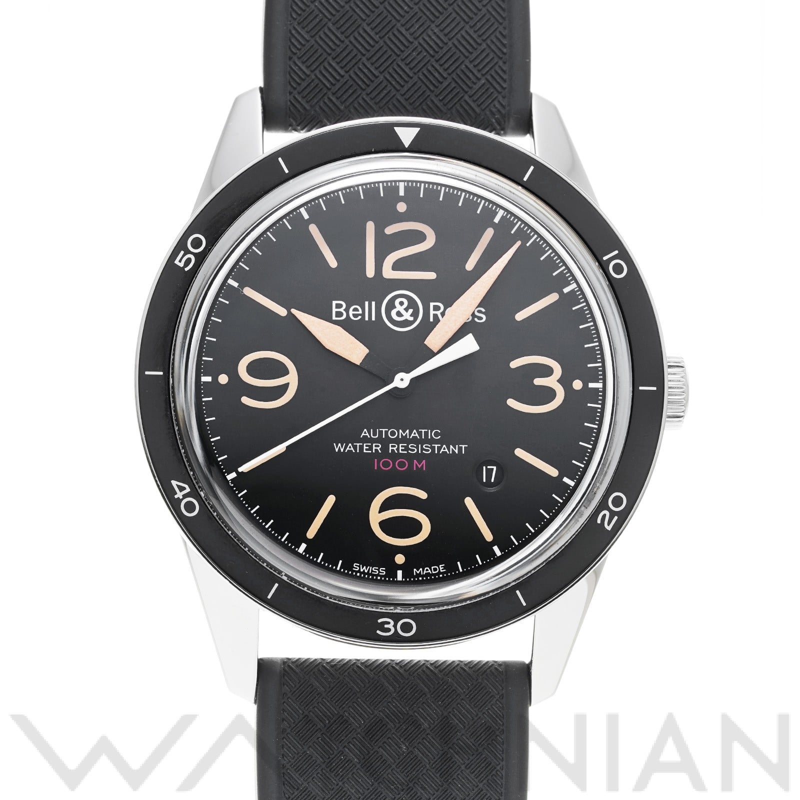 BR 123 ヴィンテージ V-BR123SPORT-HERI-R ブラック ベル＆ロス Bell＆Ross メンズ 【中古】