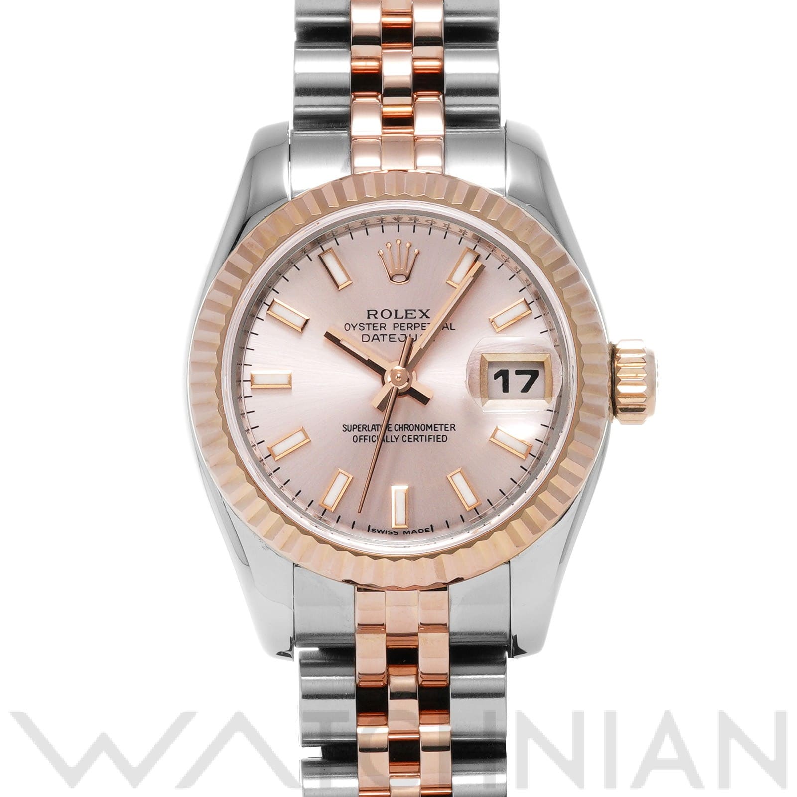 ロレックス レディ デイトジャスト 26 179171 ピンク レディース 時計 【中古】【wristwatch】