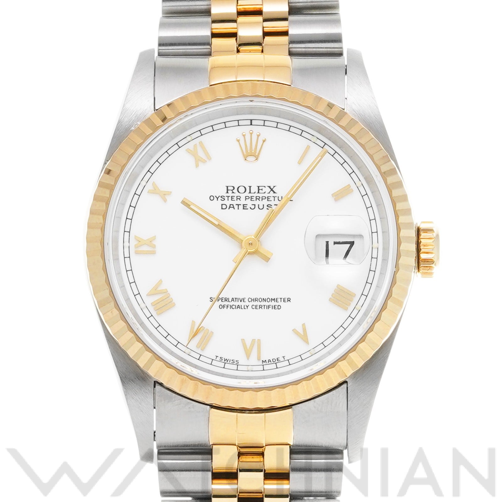 ロレックス デイトジャスト 36 16233 ホワイト メンズ 時計 【中古】【wristwatch】