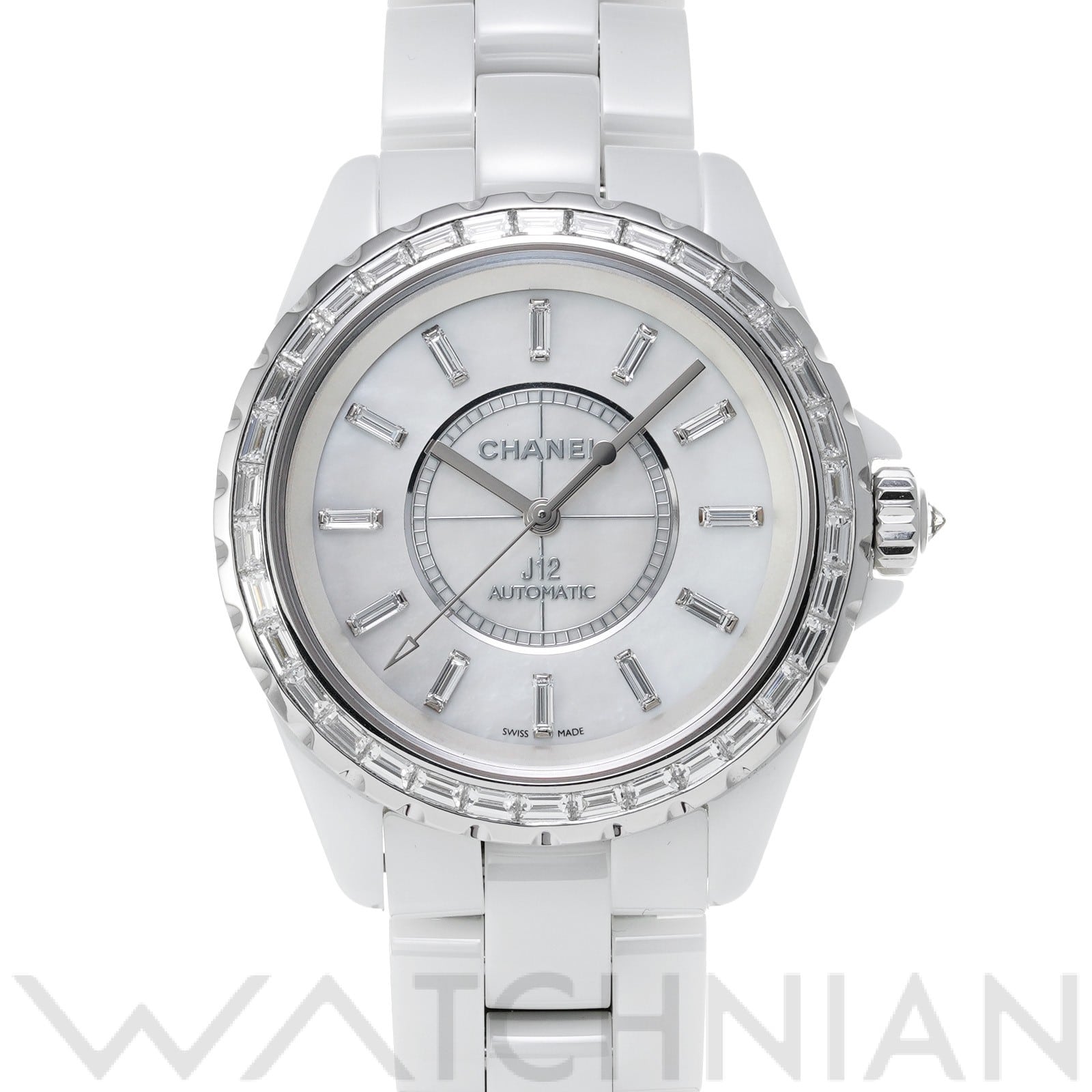 シャネル / CHANEL J12 38MM H3386 ホワイトシェル/ダイヤモンド メンズ 時計 【中古】【wristwatch】