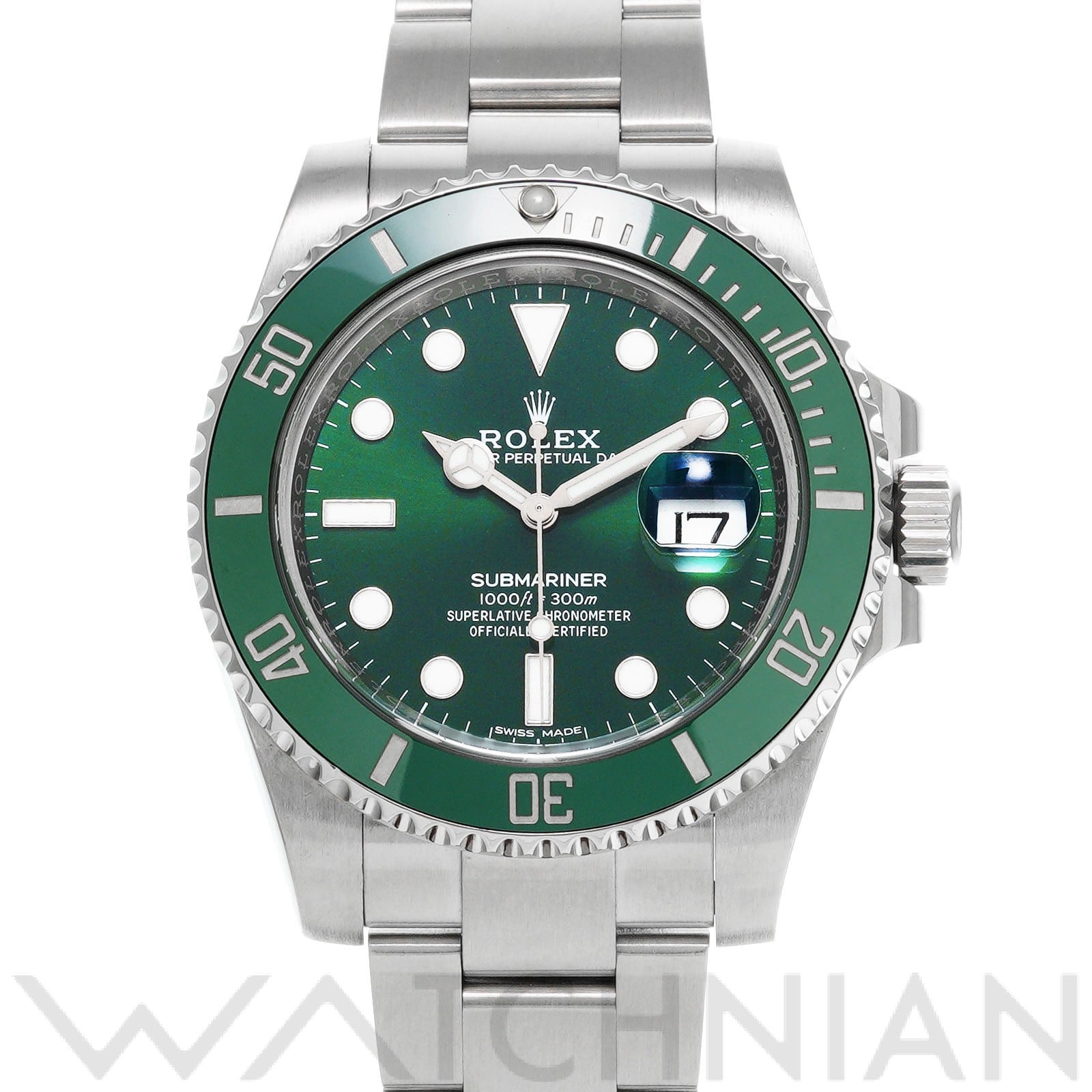 ロレックス サブマリーナ デイト 116610LV グリーン メンズ 時計 【中古】【wristwatch】