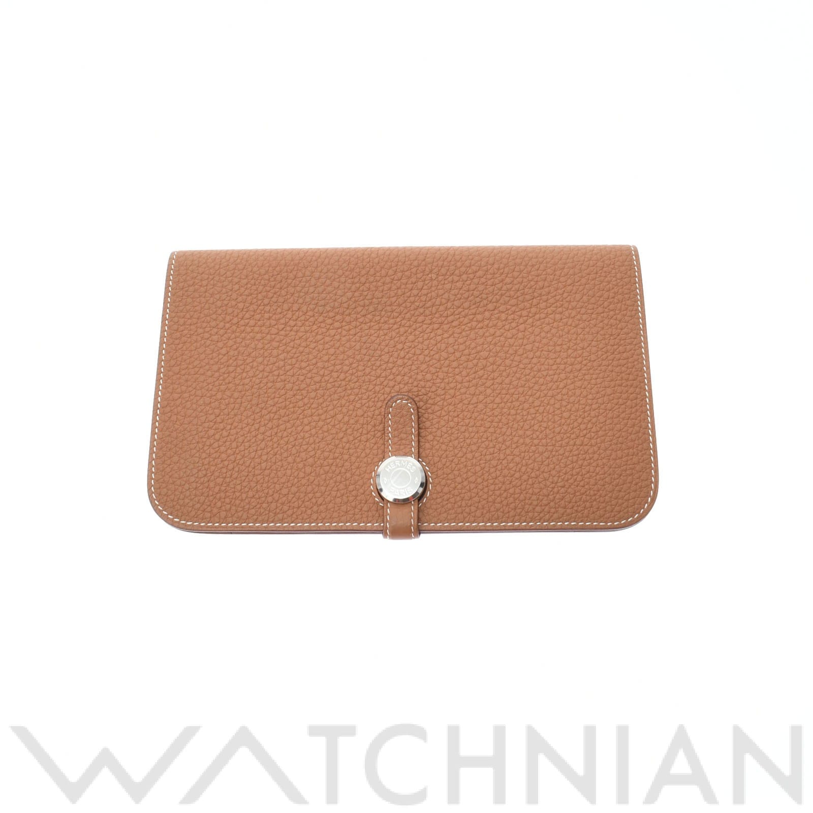 エルメス ドゴン GM ゴールド/パラジウム金具 トゴ ユニセックス 財布 【中古】【purse】
