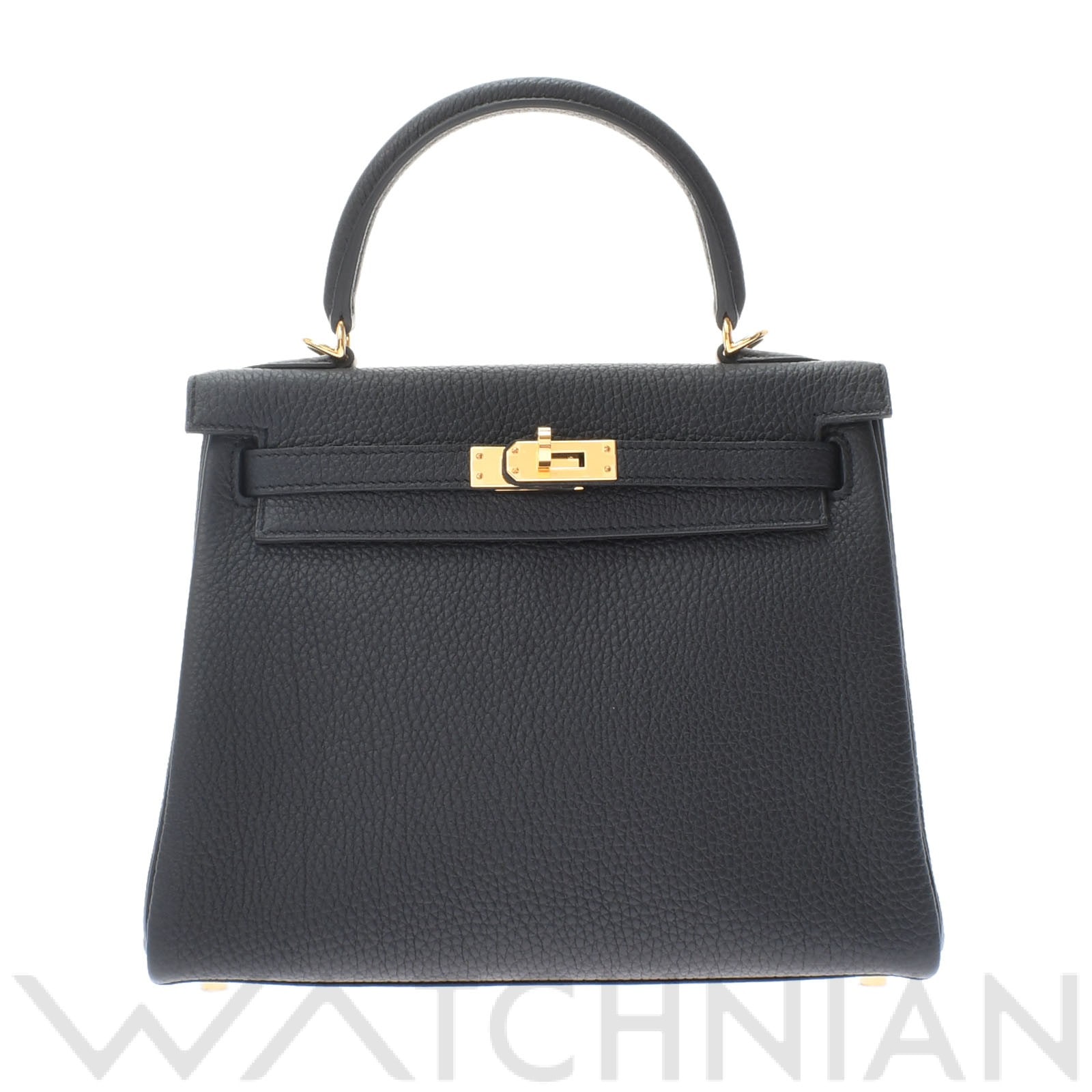 エルメス / HERMES ケリー 25 内縫い 2WAY 黒/ゴールド金具 トゴ レディース バッグ 【未使用】【bag】