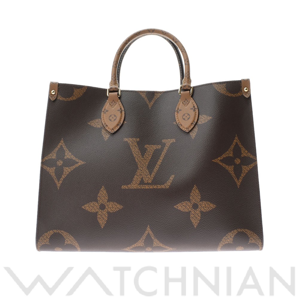 ルイ ヴィトン モノグラム オンザゴーMM ブラウン M45321 モノグラムキャンバス/モノグラム・リバース・キャンバス レディース バッグ 【中古】【bag】