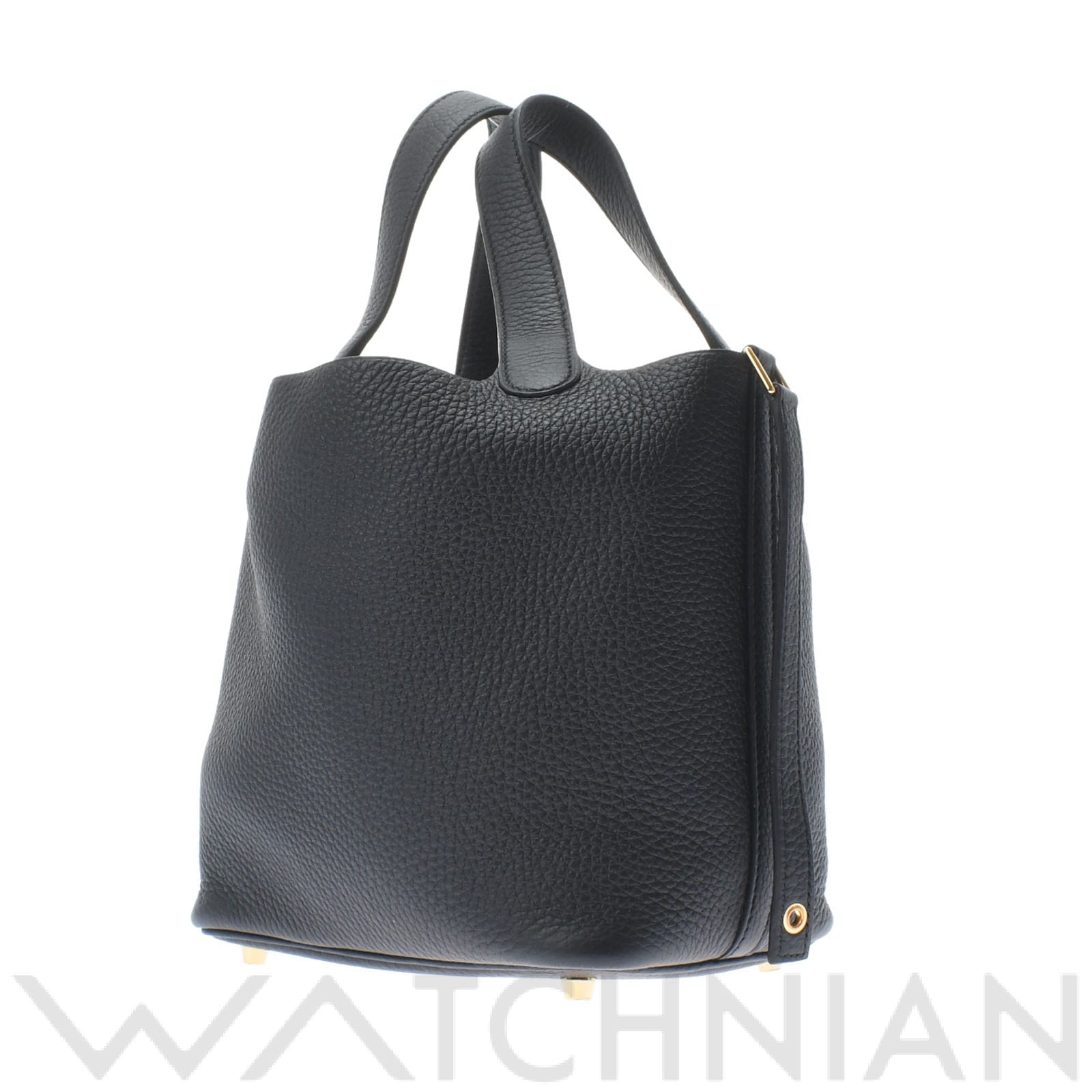 ピコタン ロックPM ブラック/ゴールド金具 トリヨンクレマンス HERMES エルメス レディース 【新品】
