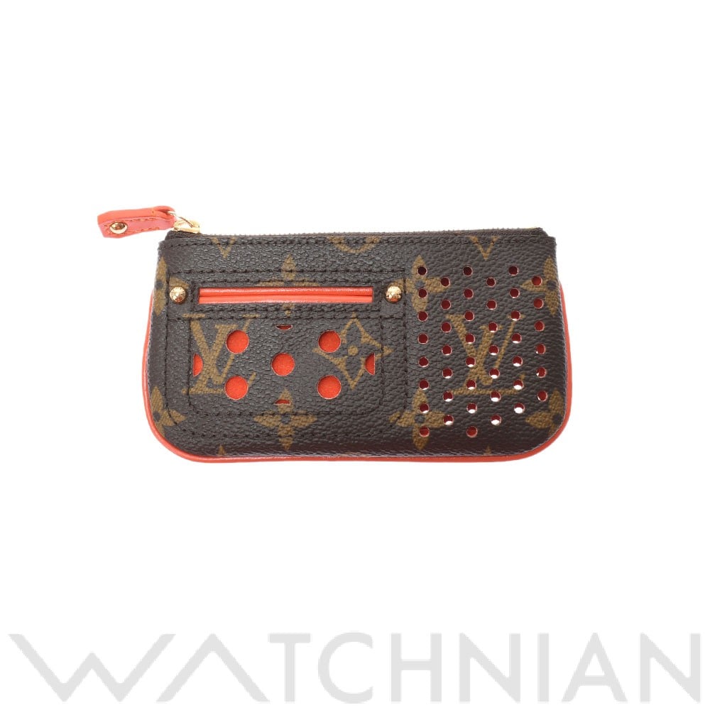 ルイ ヴィトン モノグラムペルフォ ポシェットクレ キーフック付 オランジュ M95222 モノグラムキャンバス ユニセックス 財布 【中古】【purse】
