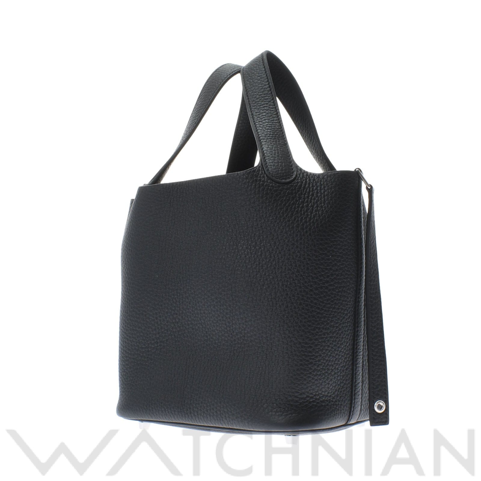 ピコタン ロックPM ブラック/パラジウム金具 トリヨンクレマンス HERMES エルメス レディース 【新品】