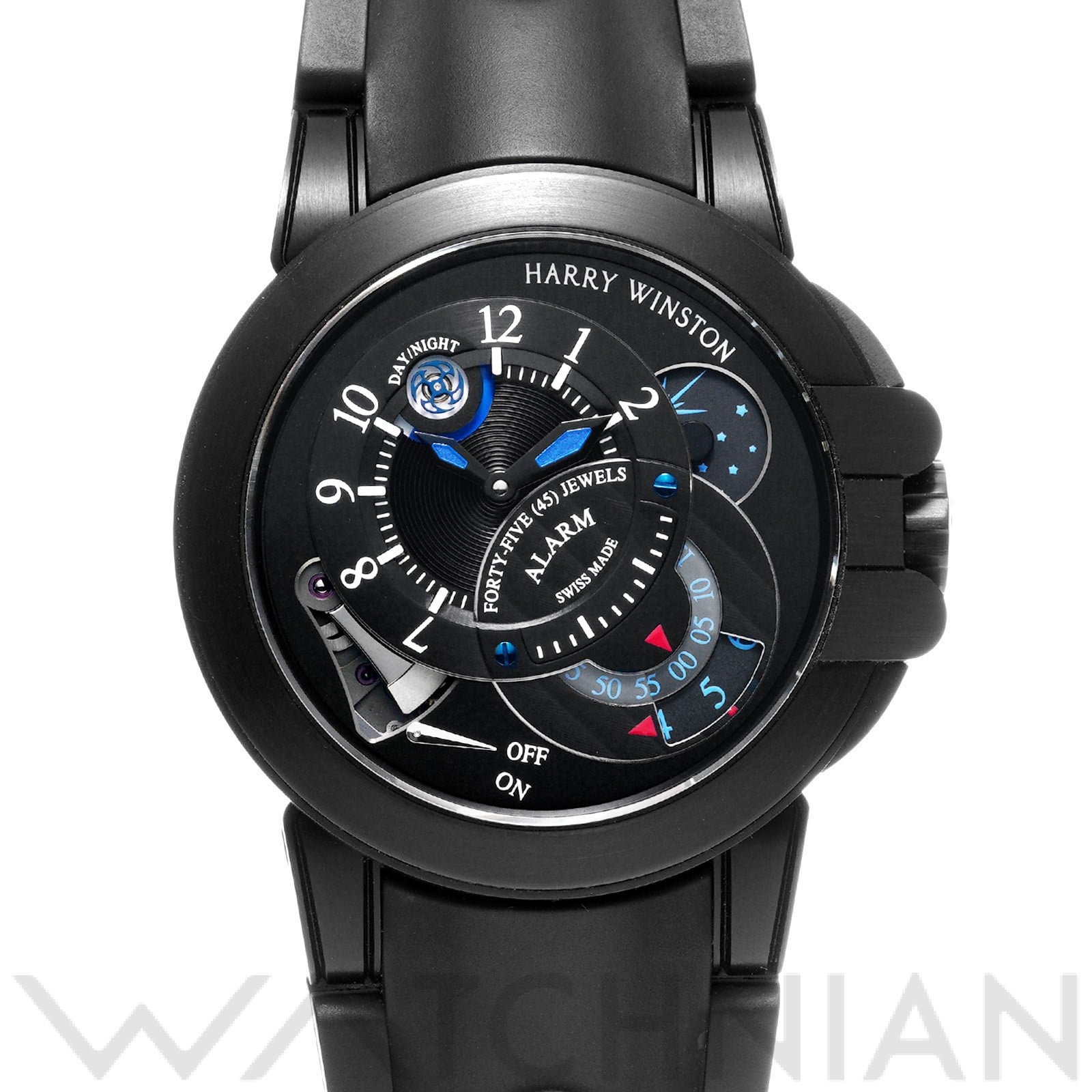 ハリー ウィンストン オーシャン プロジェクト Z6 ブラックエディション OCEMAL44ZZ004 ブラック メンズ 時計 【中古】【wristwatch】