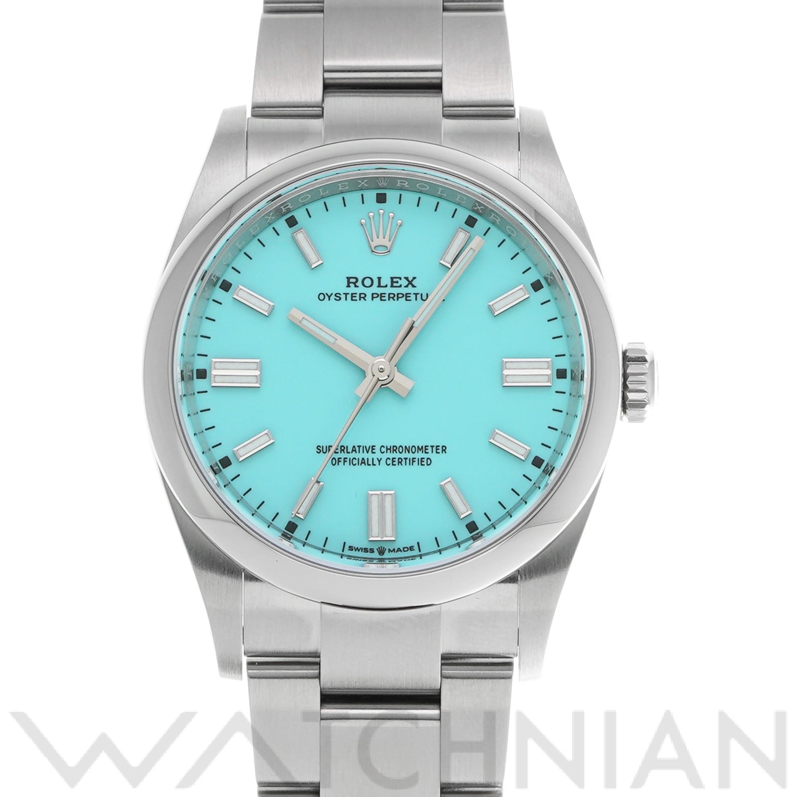 ロレックス オイスターパーペチュアル 36 126000 ターコイズブルー メンズ 時計 【中古】【wristwatch】