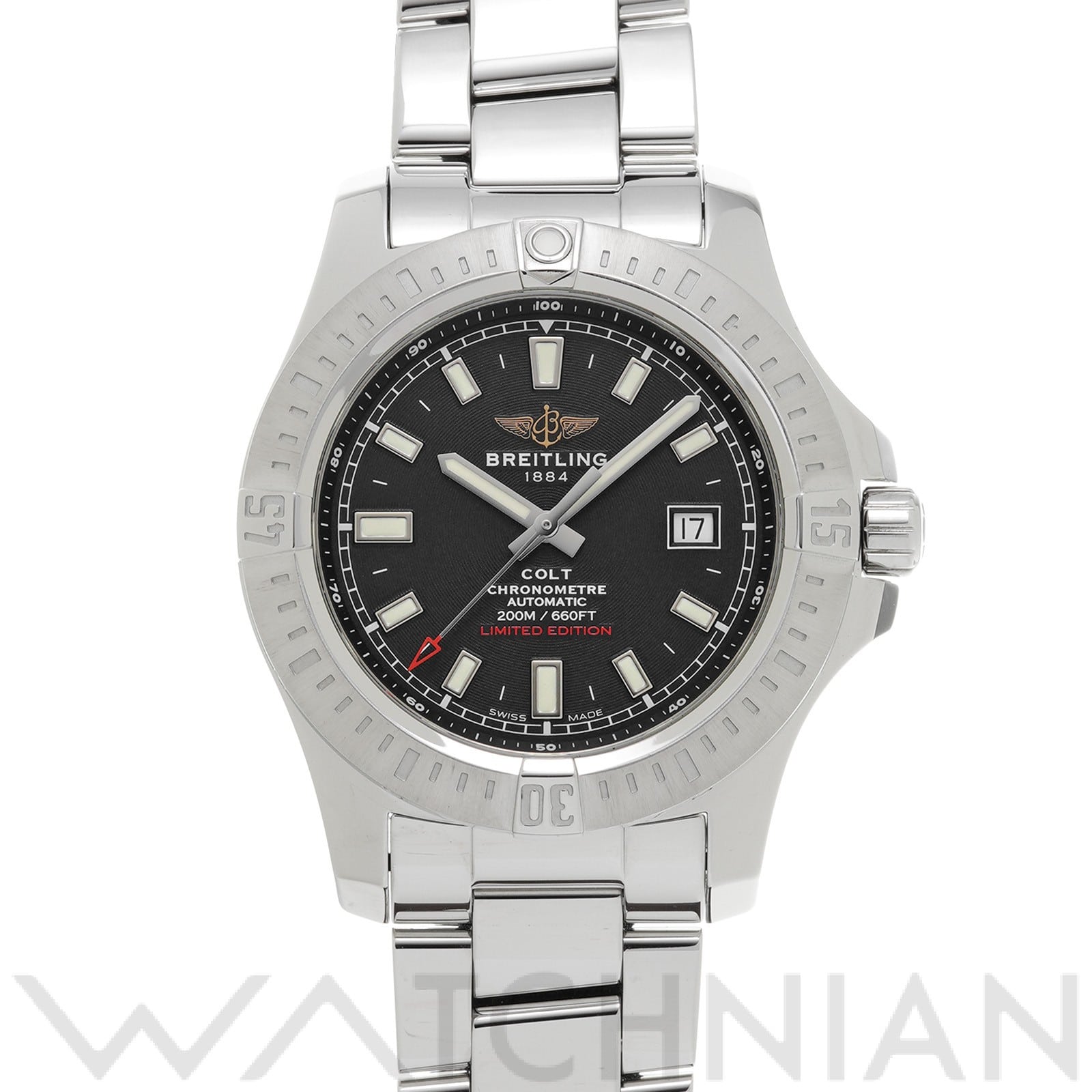 ブライトリング / BREITLING コルト オートマチック A173882Y/BE66 ブラック メンズ 時計 【中古】【wristwatch】