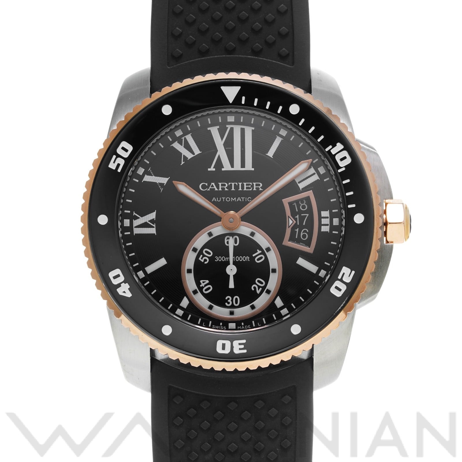 カリブル ドゥ カルティエ ダイバー W7100055 ブラック カルティエ CARTIER メンズ 【中古】