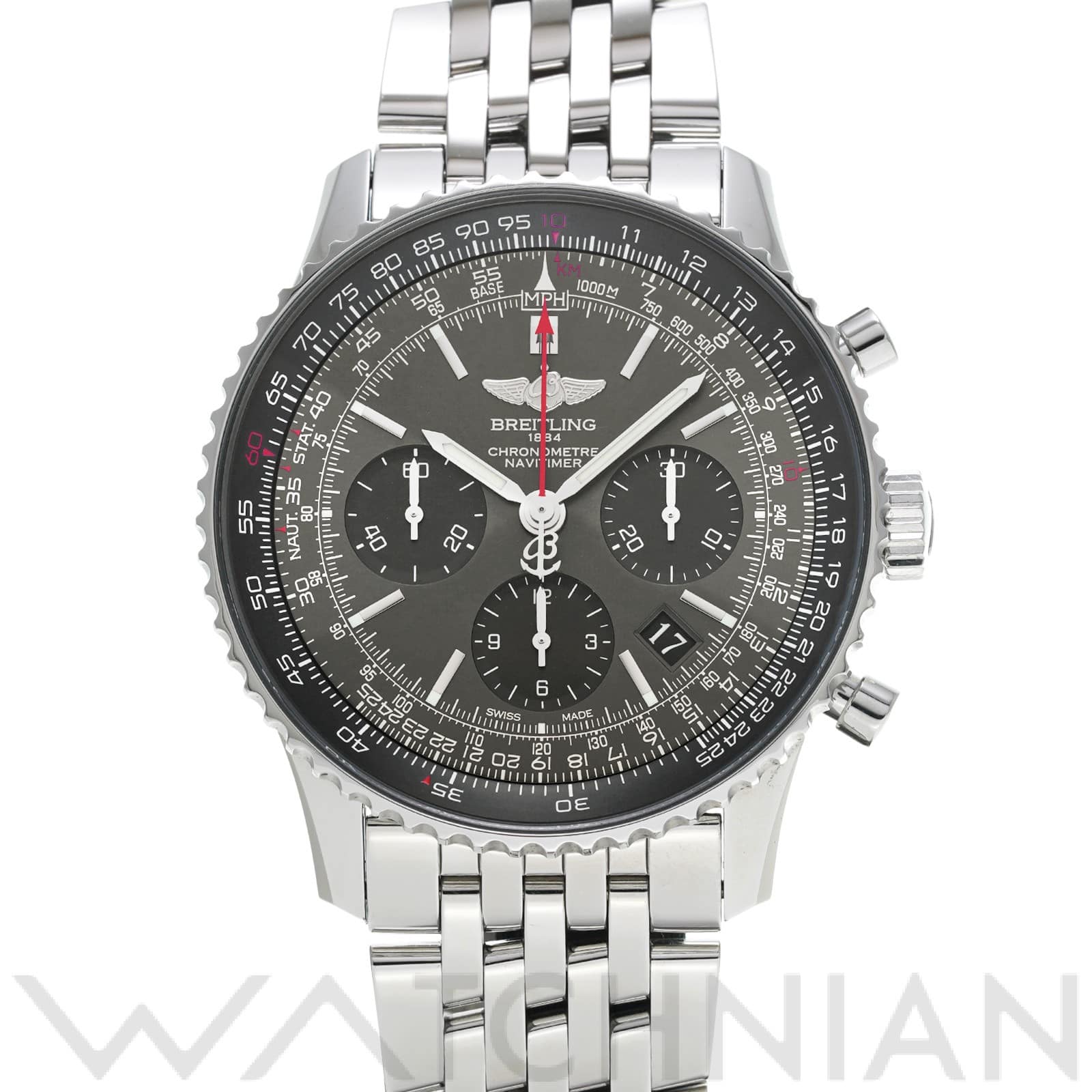 ブライトリング / BREITLING ナビタイマー 01 ストラトスグレイ リミテッド AB012124/F569 グレー/ブラック メンズ 時計 【中古】【wristwatch】