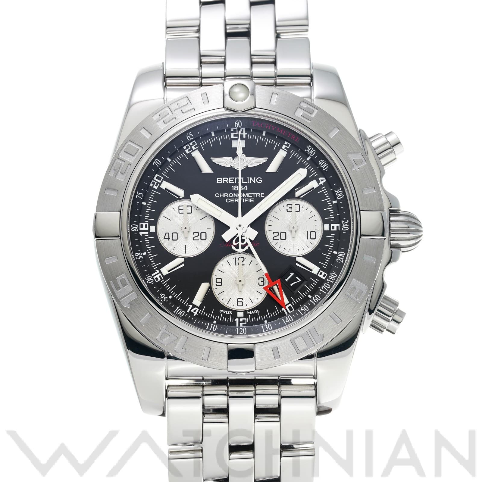 ブライトリング / BREITLING クロノマット 44 GMT AB042011/BB56 ブラック/シルバー メンズ 時計 【中古】【wristwatch】